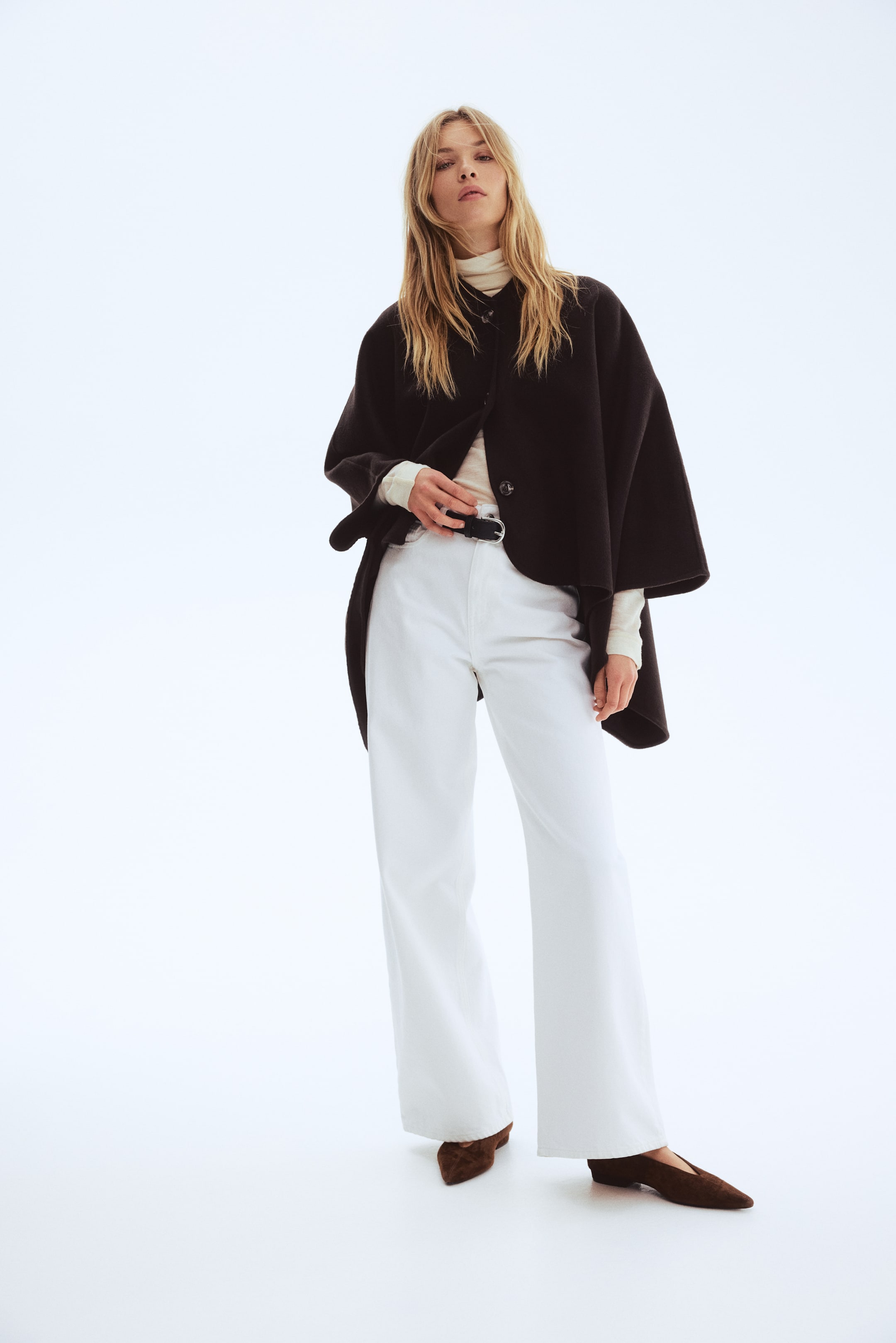 Женские куртки H&M Wool-Blend Cape Jacket — фото 3