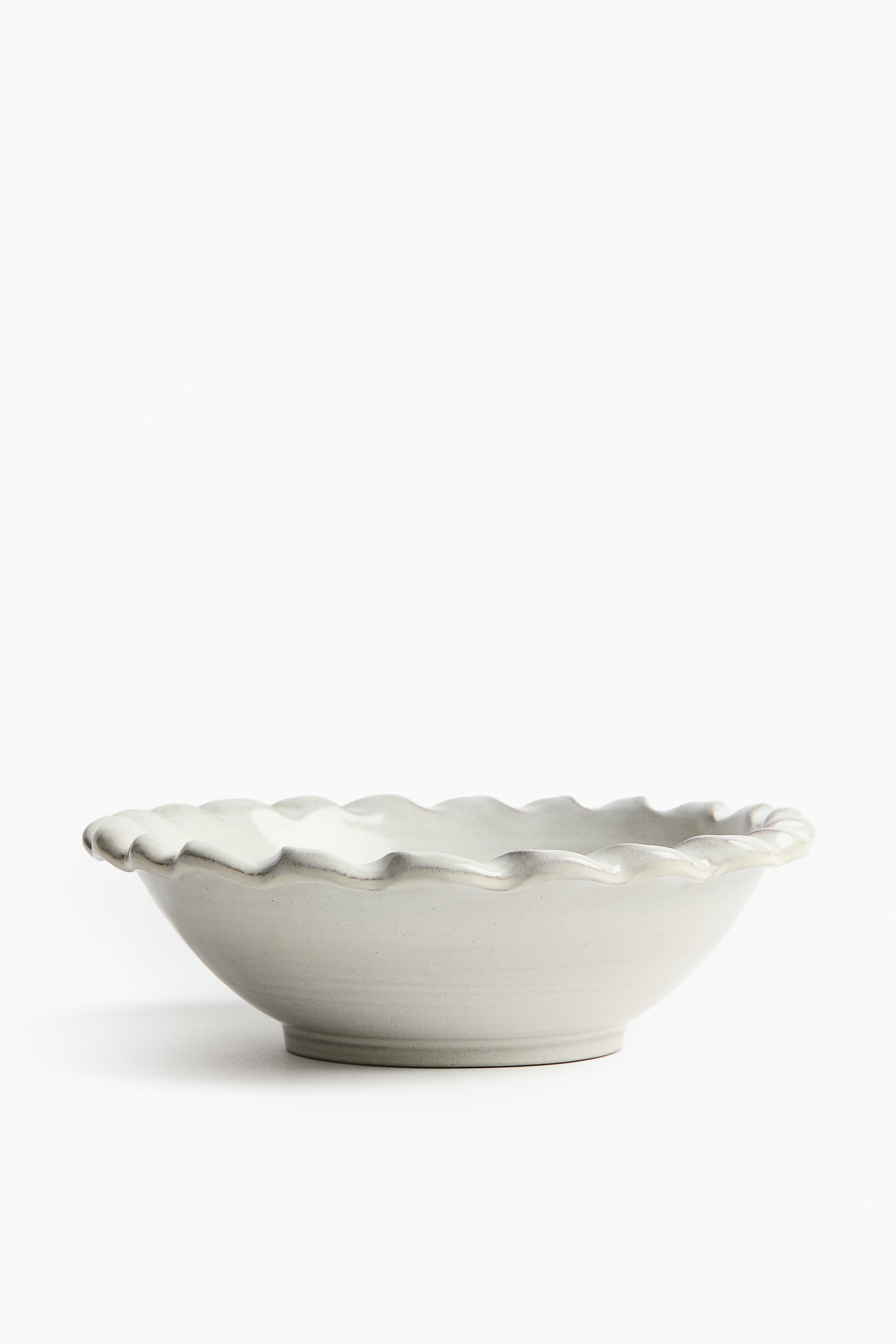 Reactive-glaze serving bowl - Crème