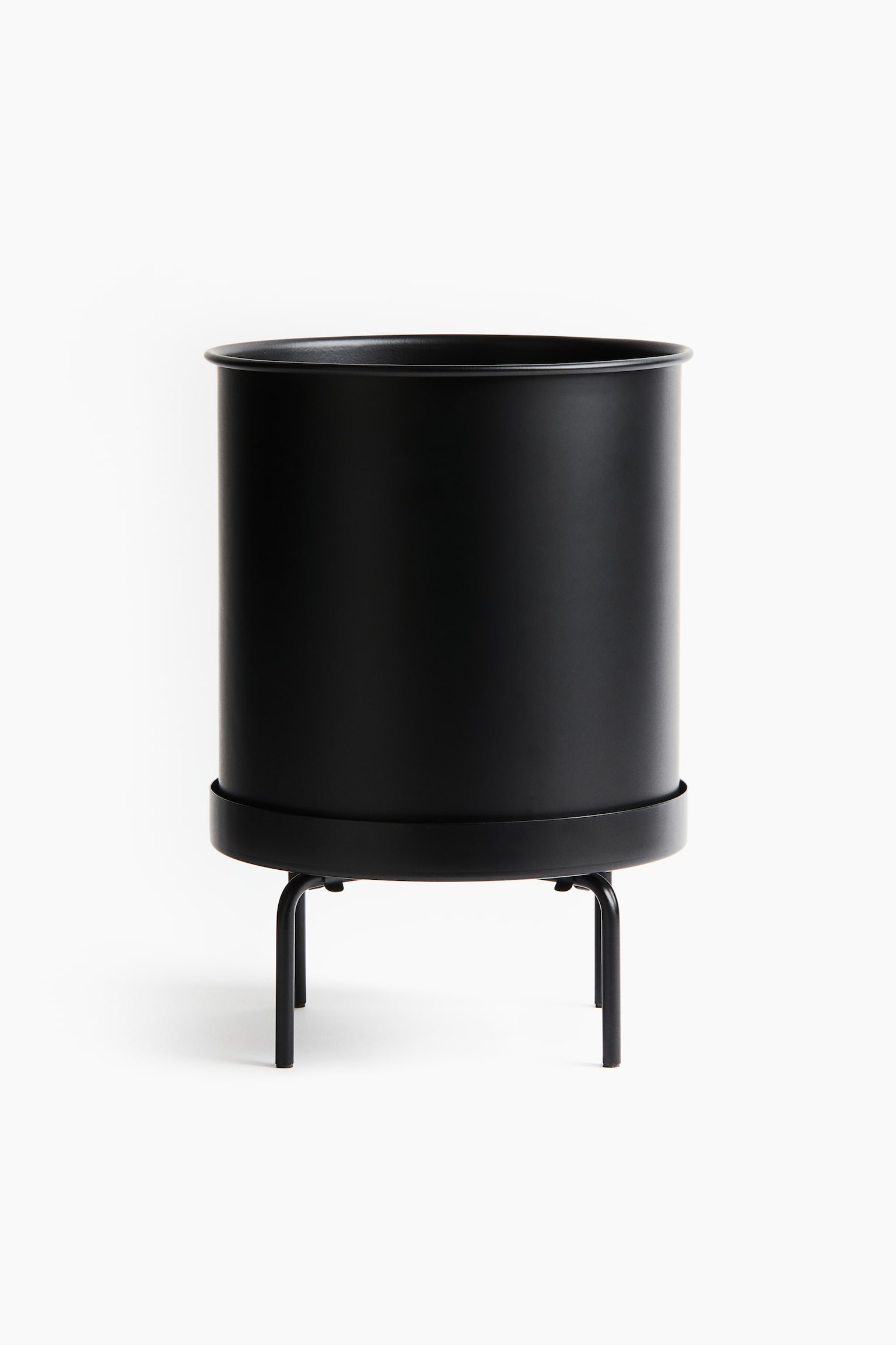Large plant pot on a stand - Black - 5