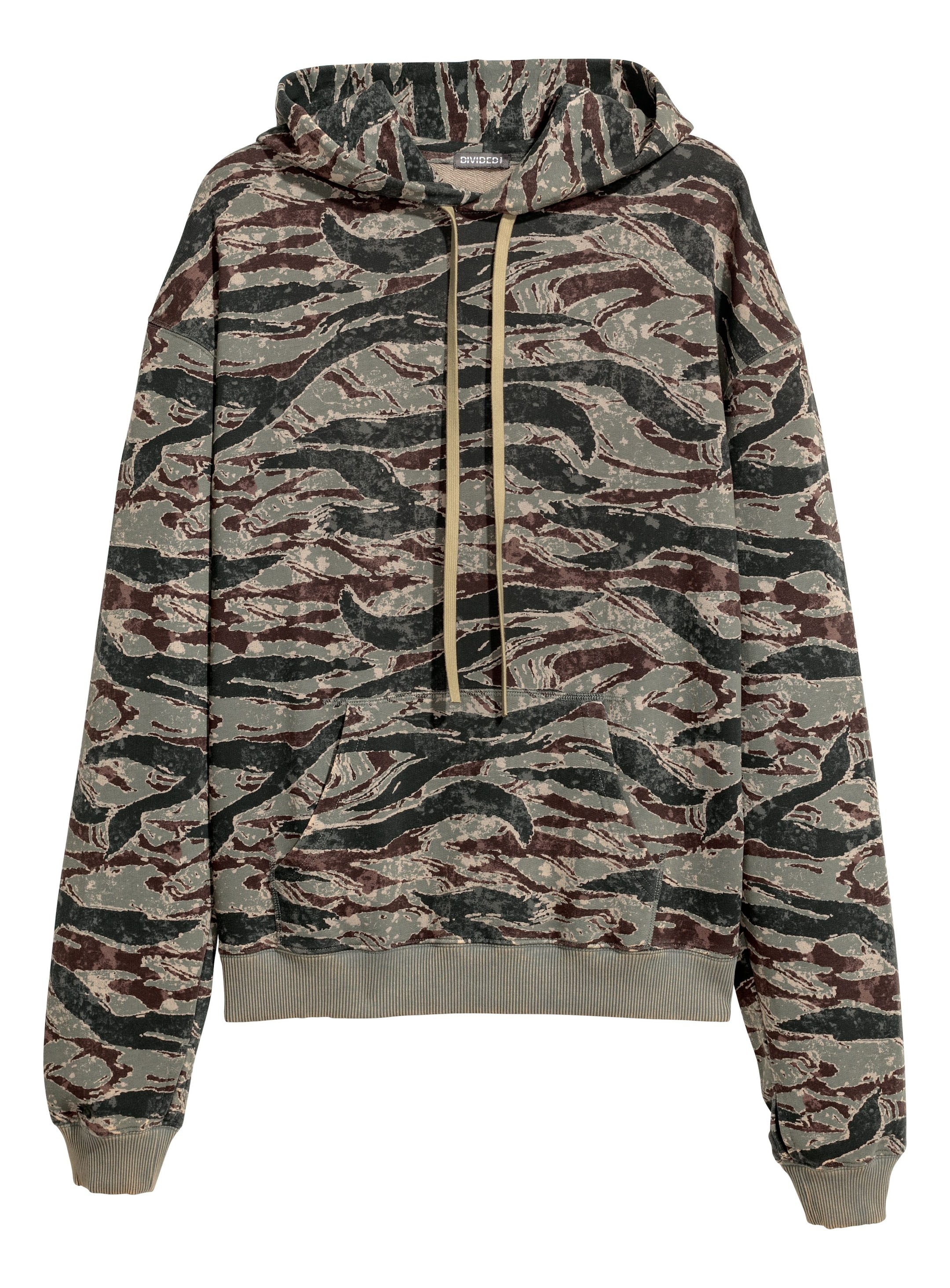 Zobacz większy obraz: Wzorzysta bluza z kapturem - Zieleń khaki/Wzór - ON | H&M PL 1