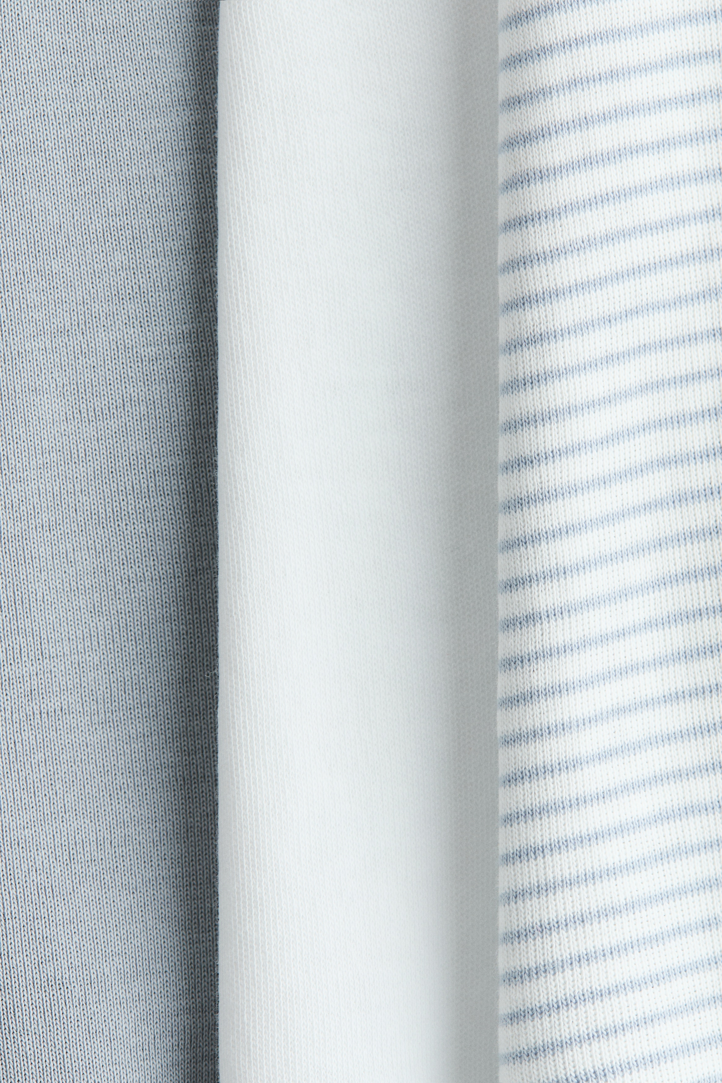 Light blue/striped 3-pack Foldover-Waist Pants for kids | H&M US