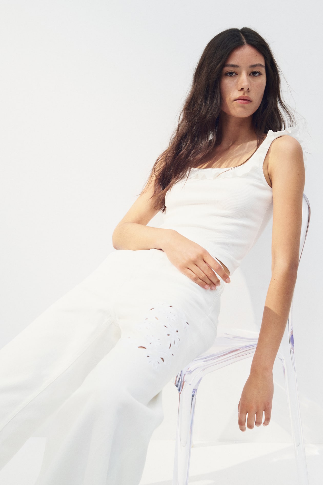 Ruffle-Trimmed Tank Top - image 3