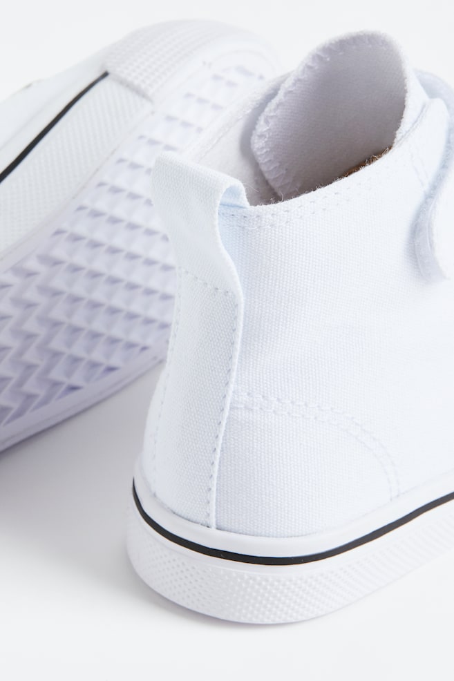 Sneakers alte in tela - Bianco/Blu navy - 6