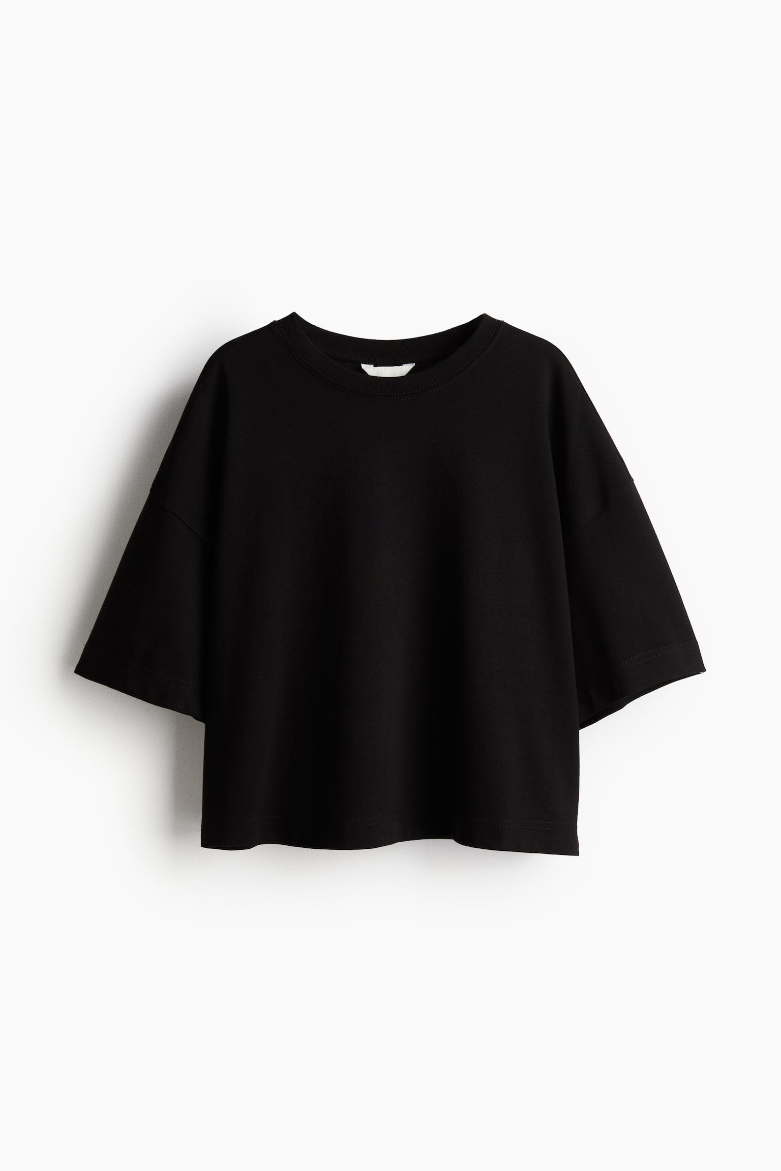 Boxy T-shirt - Black/Dark mole/White - 2