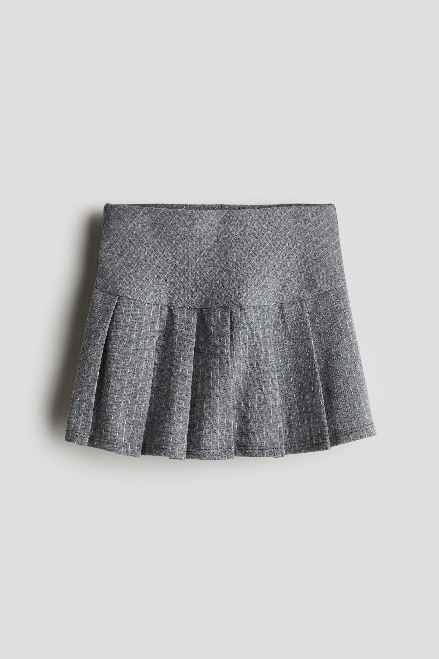 Pleated skirt - Light grey/Pinstriped/Navy blue/Pinstriped/Beige/Dogtooth-patterned - 1