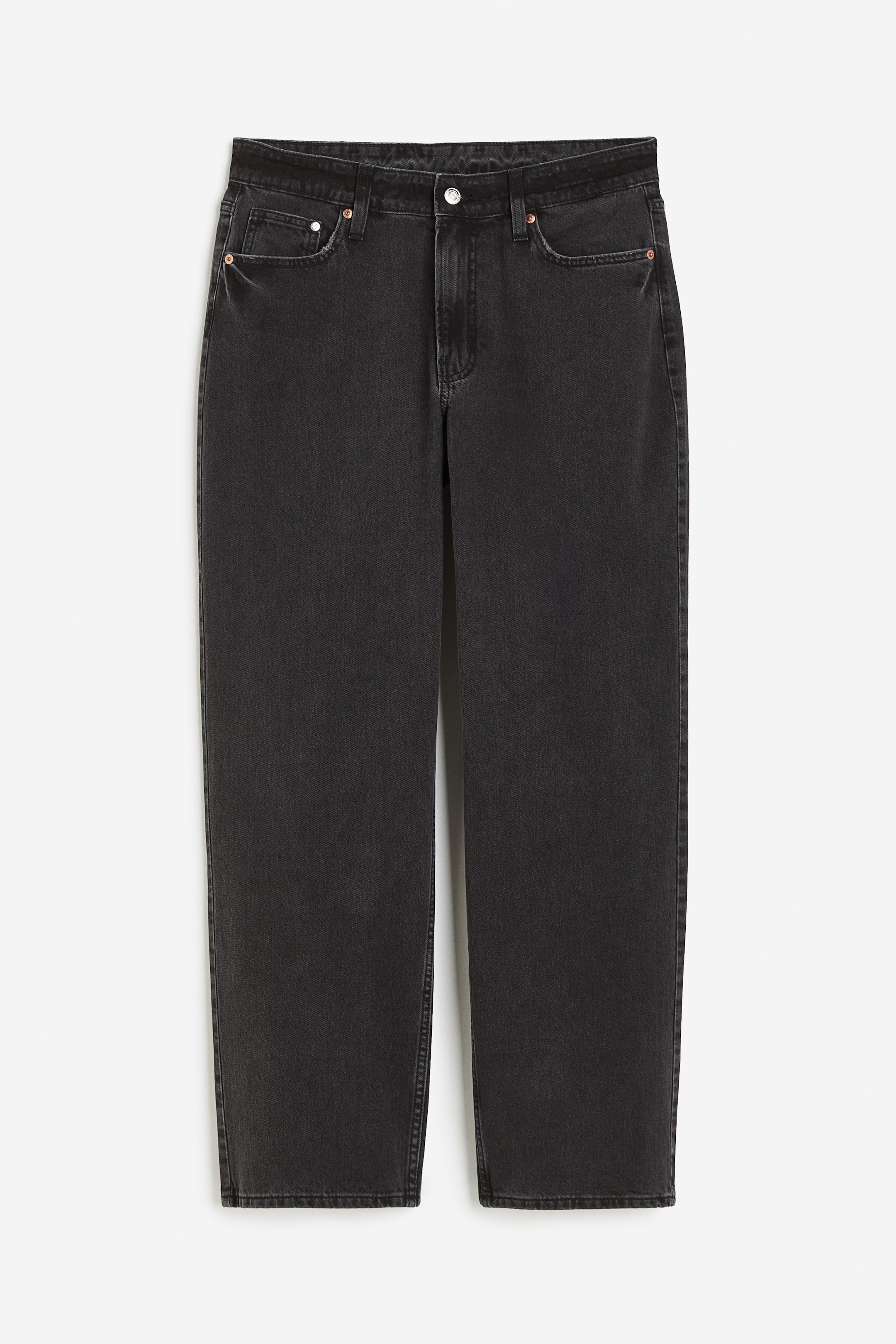 View larger image: Curvy Fit Baggy Low Jeans - Black - Ladies | H&M US 1