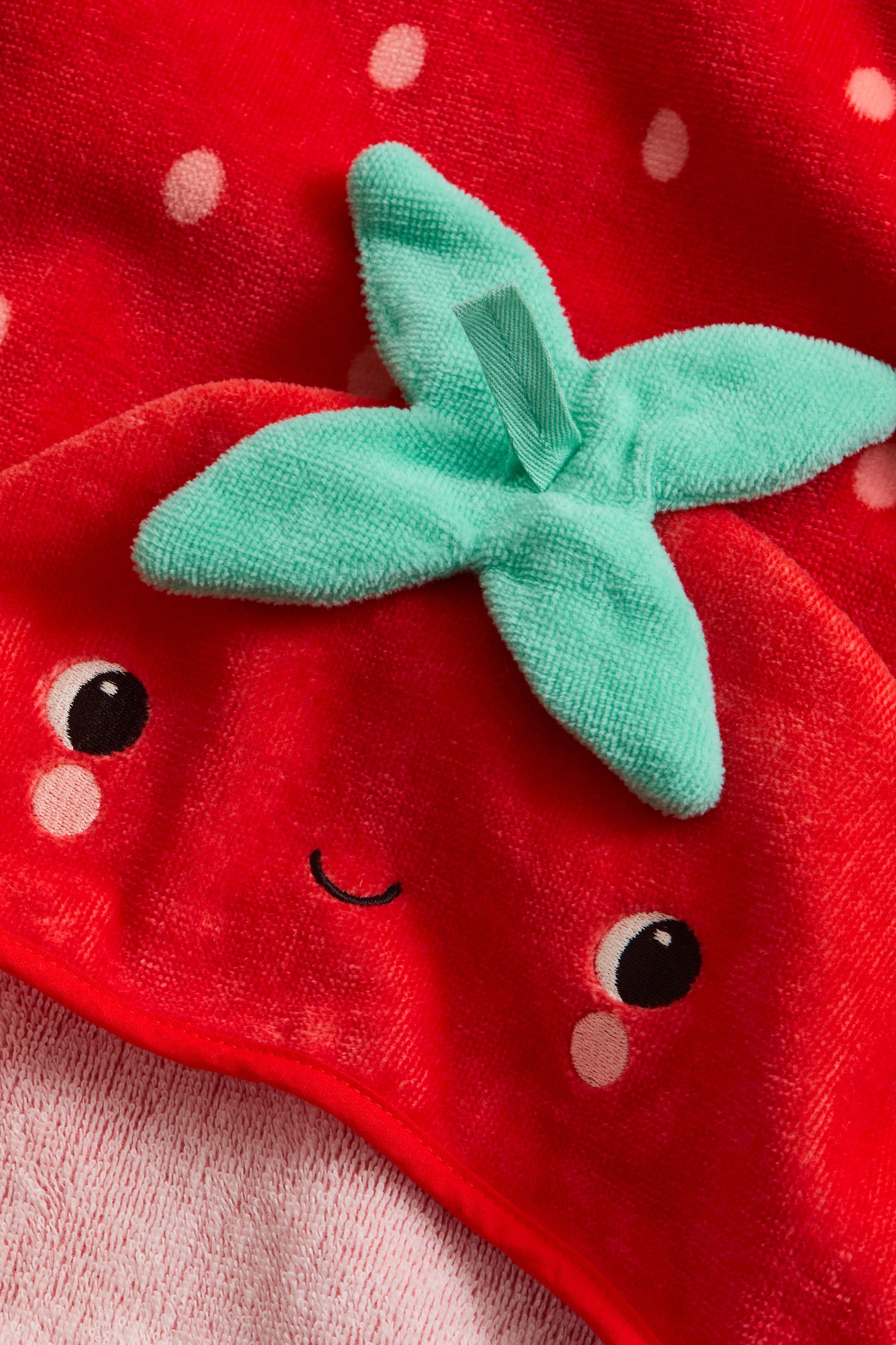 Towel cape - Red/Strawberry/Light blue/Shark/Olive green/Dinosaur/Pink/Parrot/Light beige/Giraffe/Light pink/Flower - 2