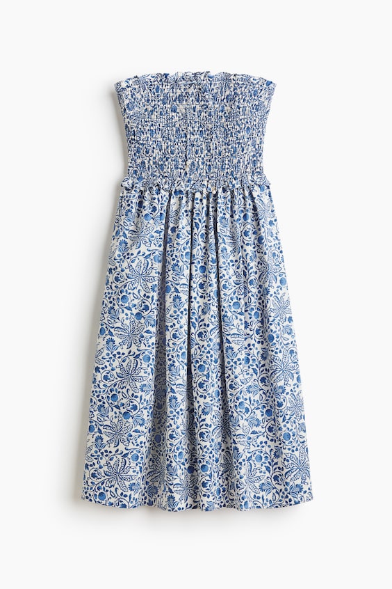 Женские платья H&M Smocked-Bodice Bandeau Dress