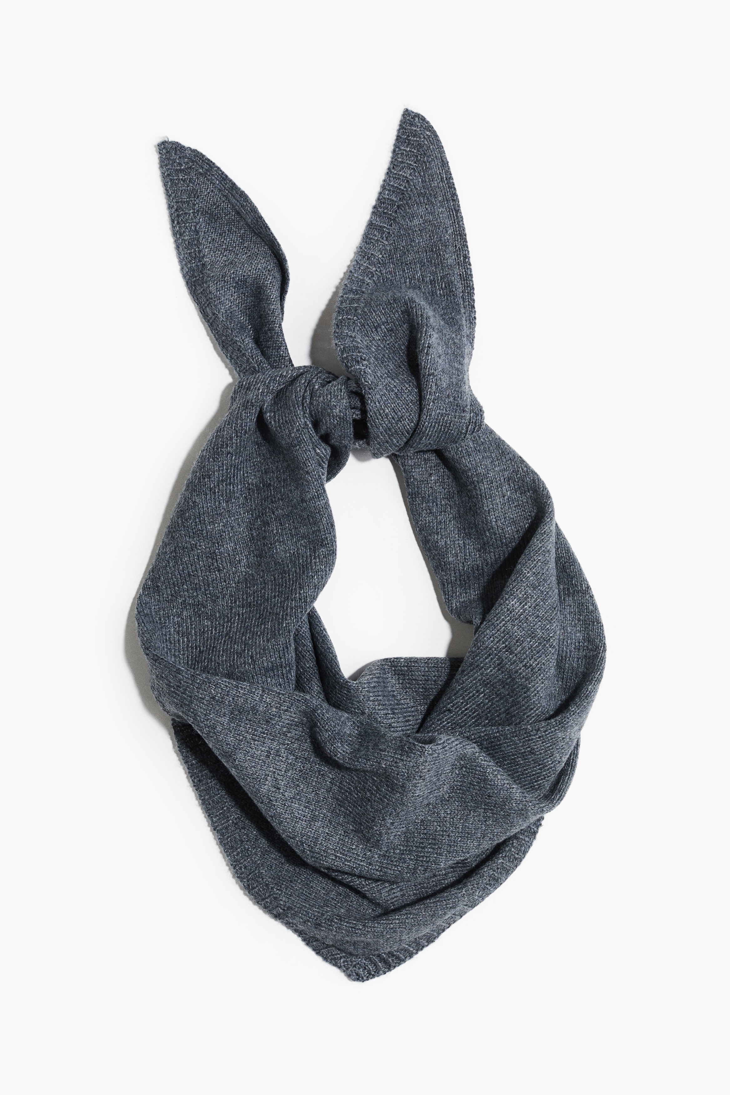 Fine-knit scarf - Dark grey marl/Dark brown/Black/Light dusty pink