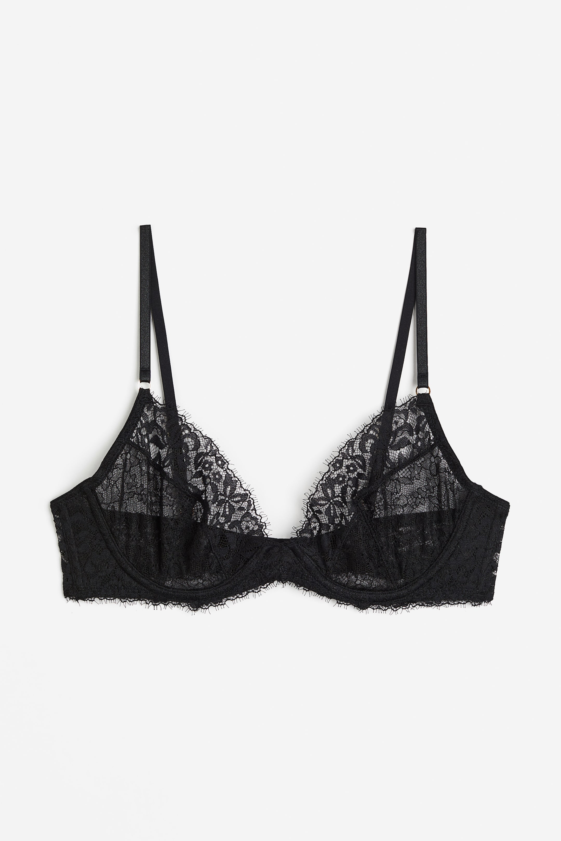 Reggiseno non imbottito e con ferretto in pizzo - Senza maniche - Nero -  DONNA | H&M CH