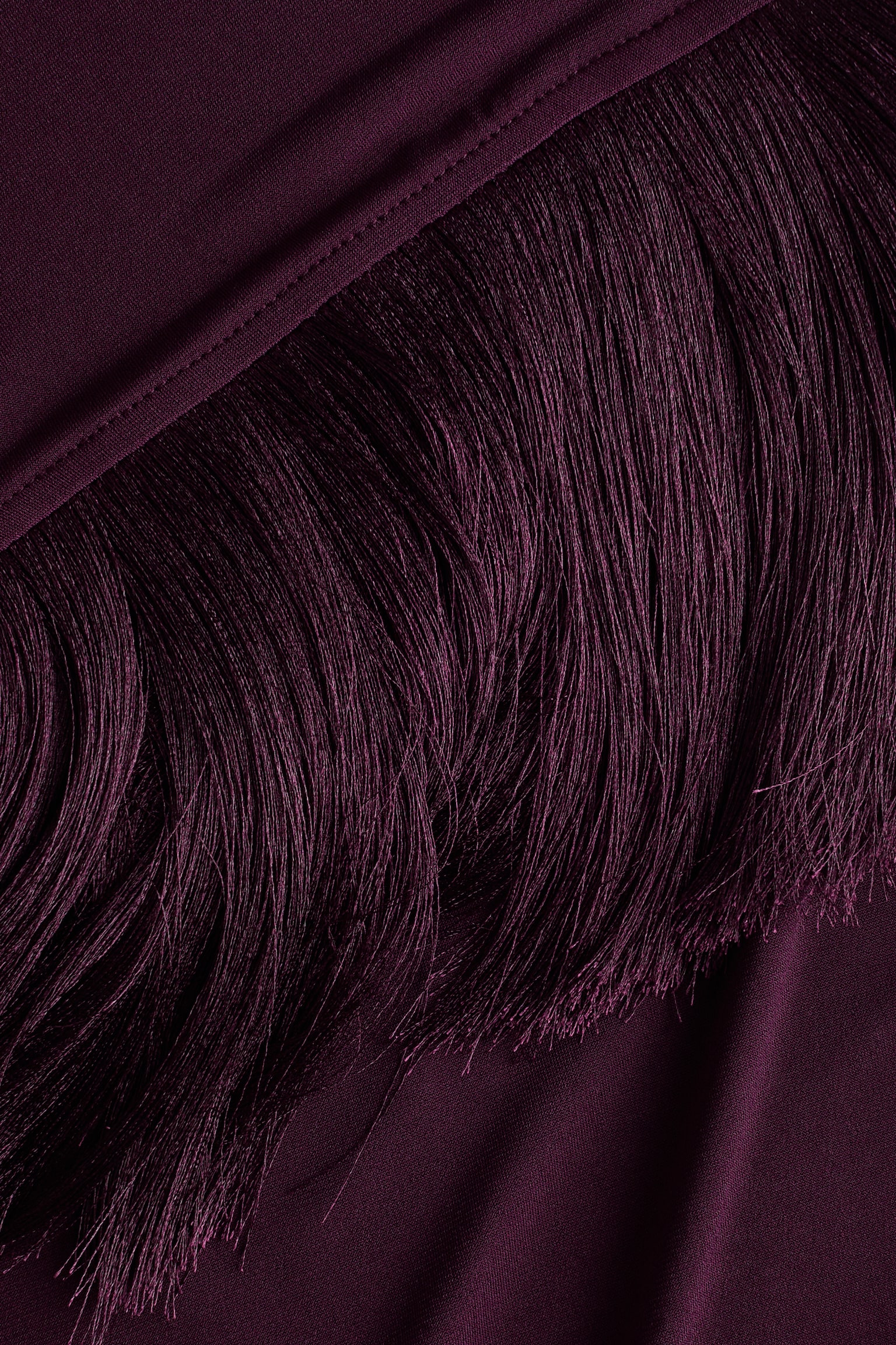 Pantaloni in jersey con frange-Viola scuro - 4