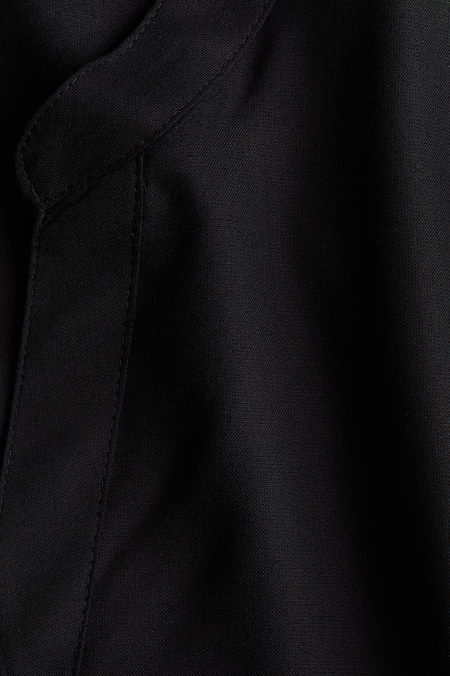 Viscose Tunic Dress-Black - 5