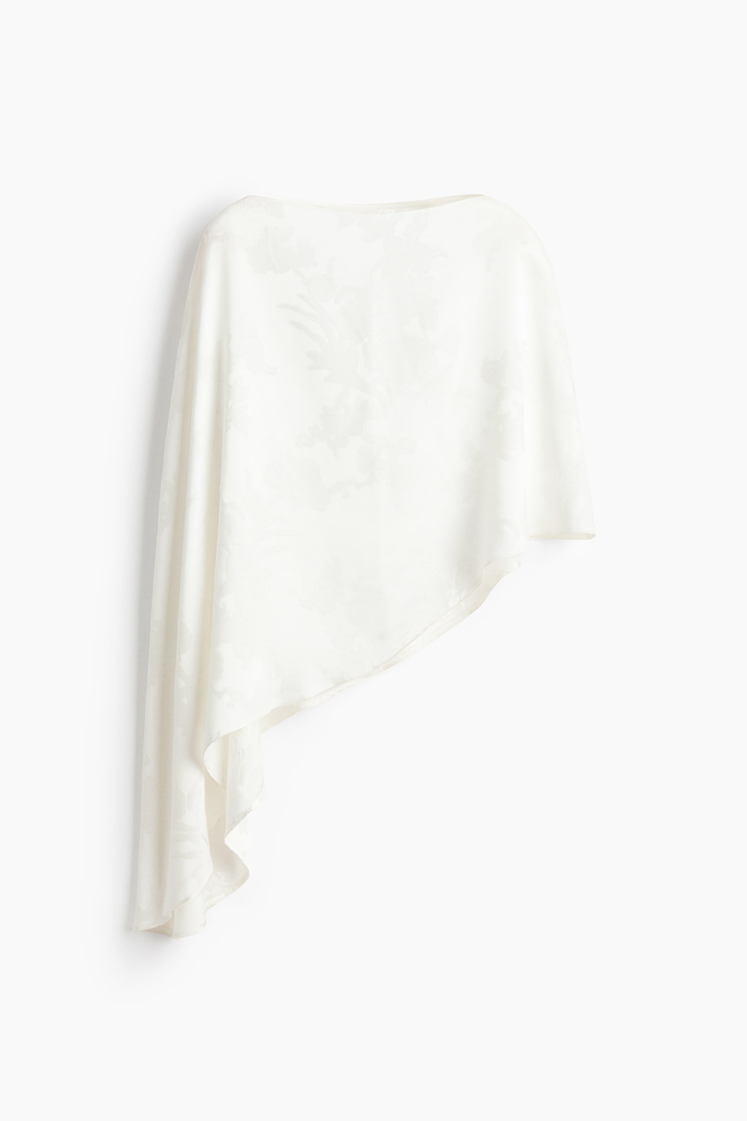 Женская накидка H&M Asymmetric Viscose Cape, цвет: Слоновая кость — фото 1