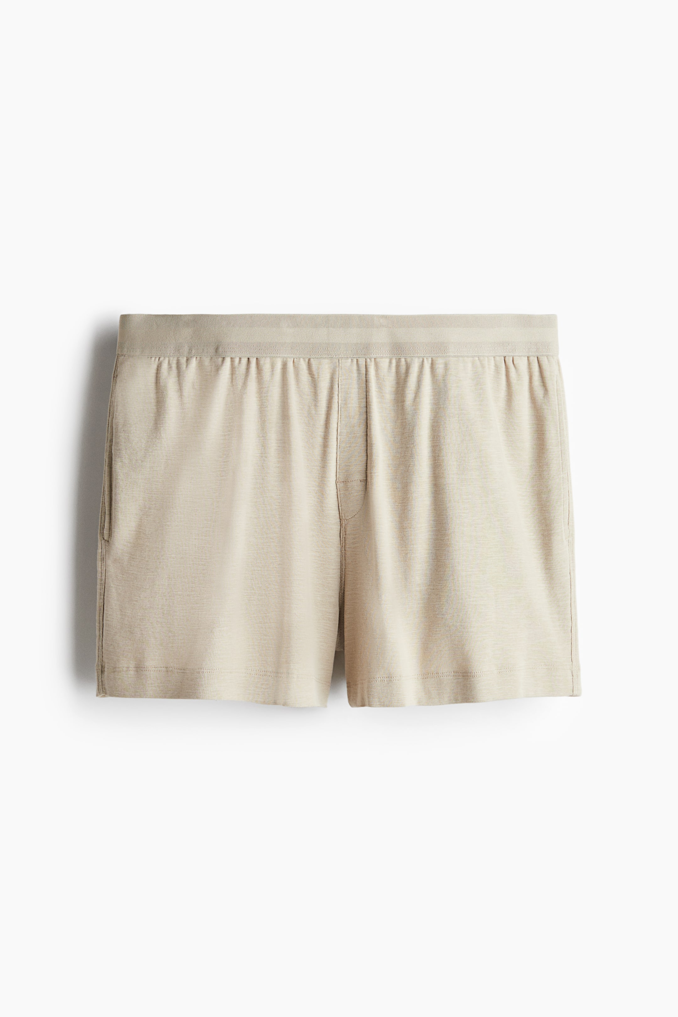 Pyjama T-shirt and shorts - Light beige - Men | H&M GB 7