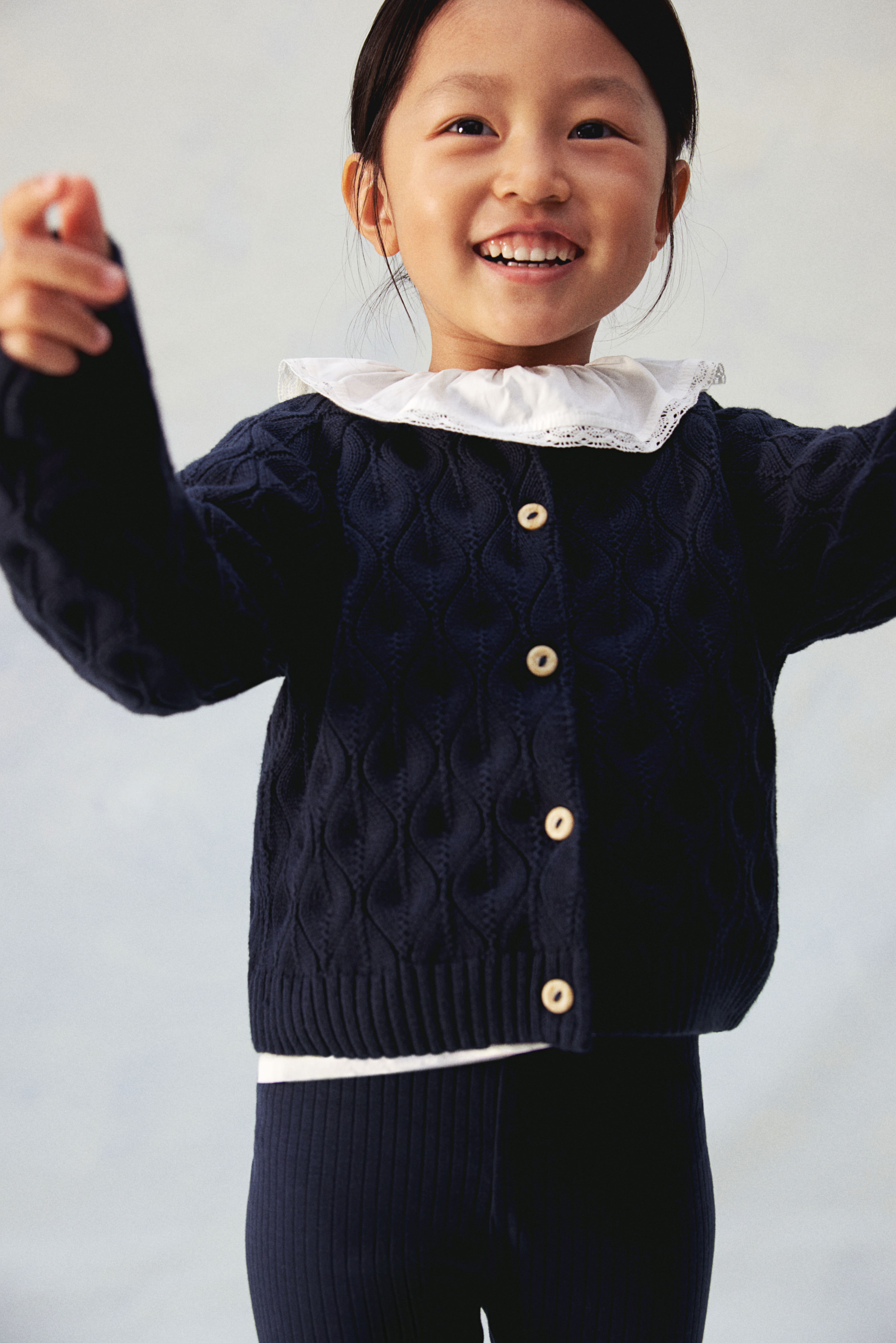 Girls navy cardigan best sale