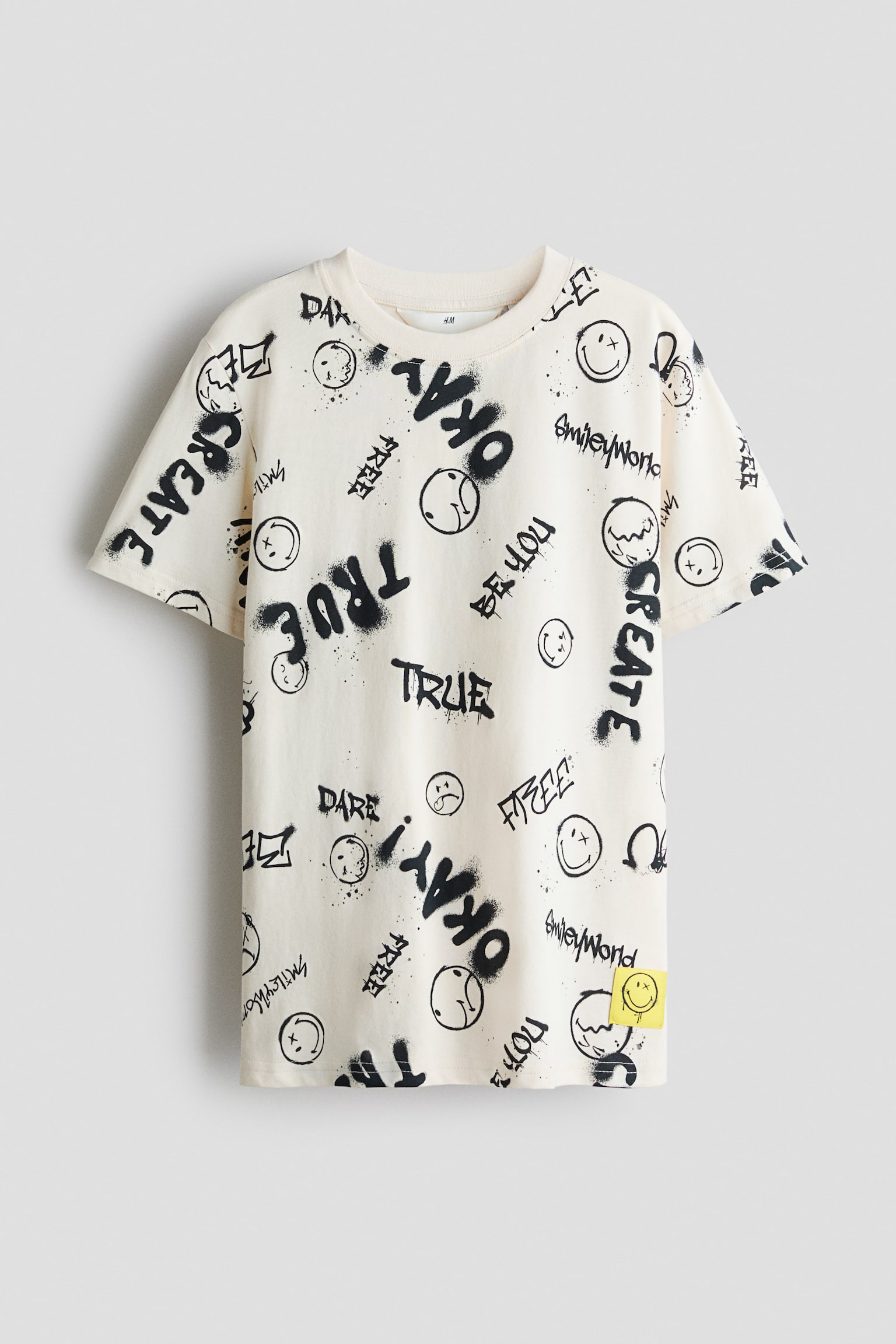 Printed T-shirt - Light beige/SmileyWorld®/Light grey marl/Garfield/Dark grey/SmileyWorld®