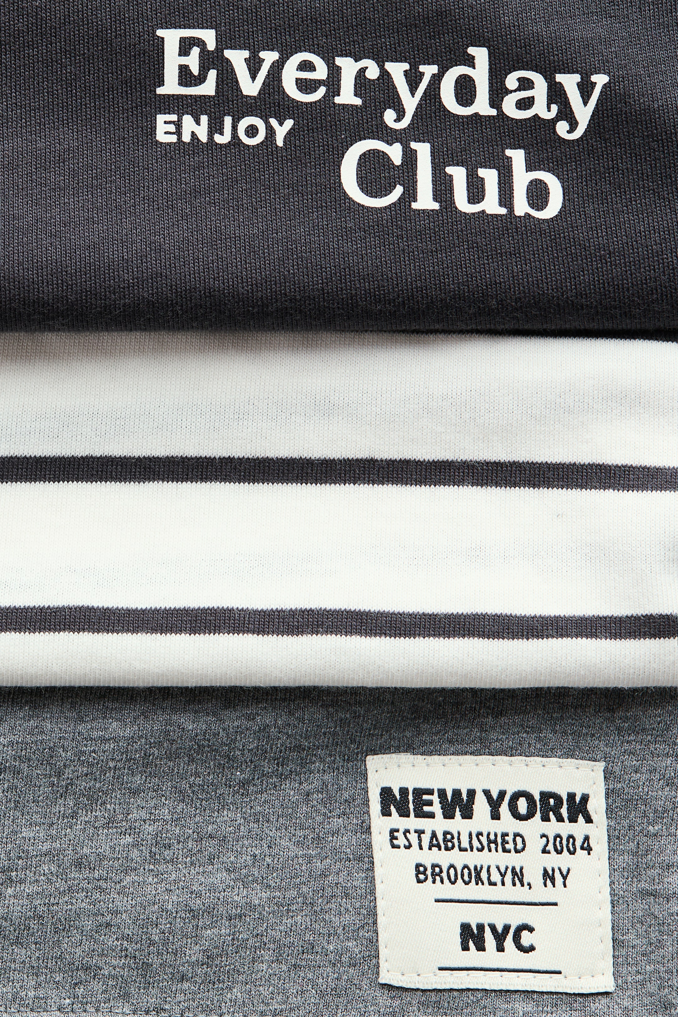 Детские футболки H&M 3-Pack Long-Sleeved Cotton T-Shirts — фото 3