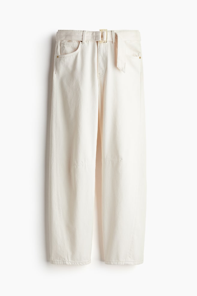 Barrel High Jeans - Light beige - 1
