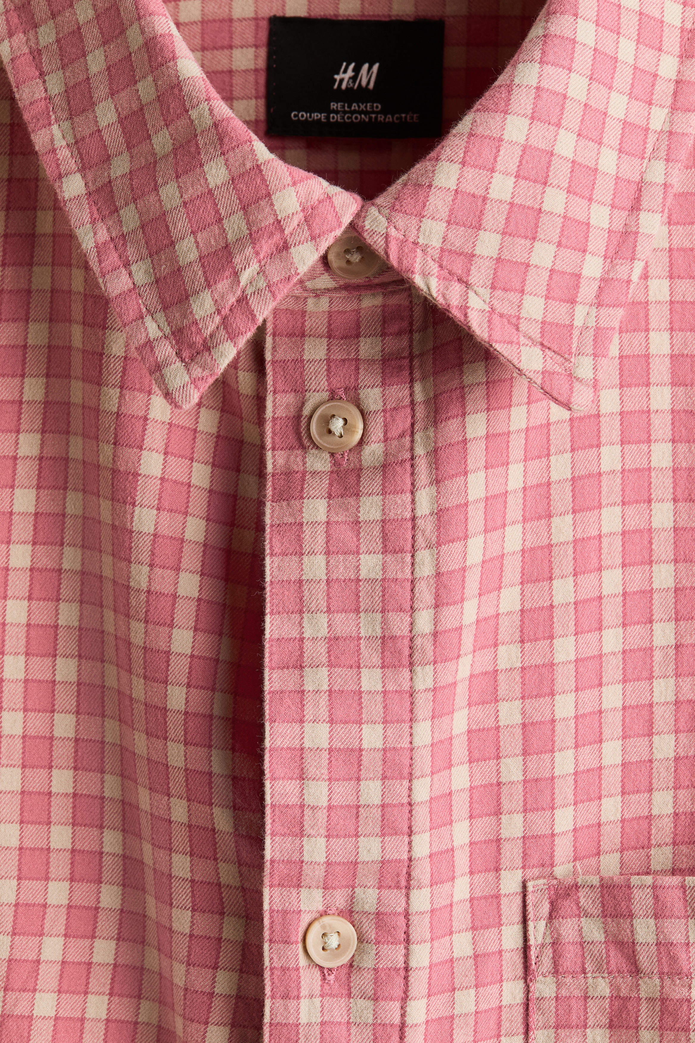 h&m pink dress shirt H&M L.O.G.G MEN'S PINK STRIPED DRESS SHIRT MEDIUM