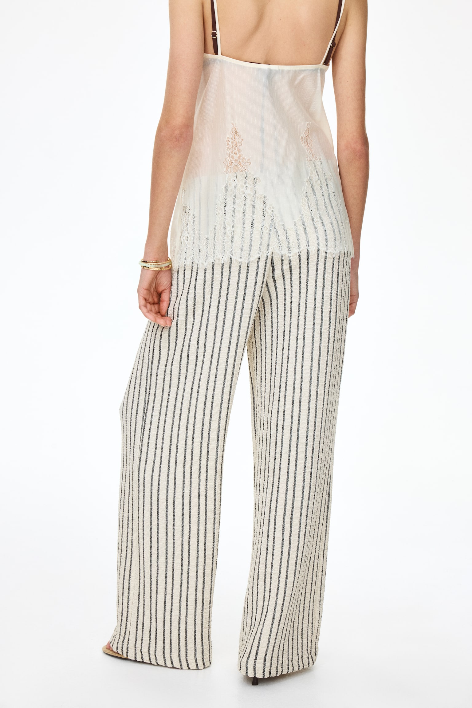 Wide crinkled trousers - 3