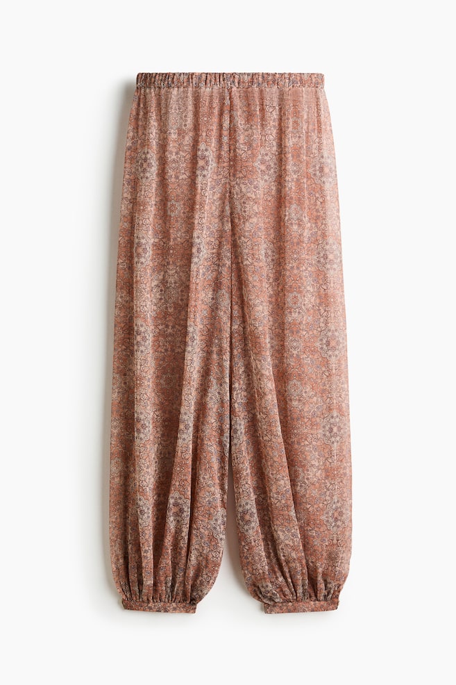 Balloon-leg pull-on trousers - Light pink/Floral/Black/Light yellow/Spotted - 1