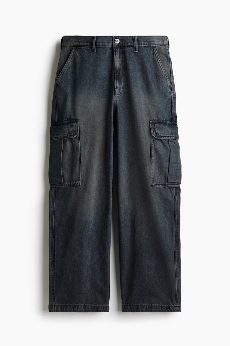 バギーカーゴデニム - ダークブルー - Men | H&M JP