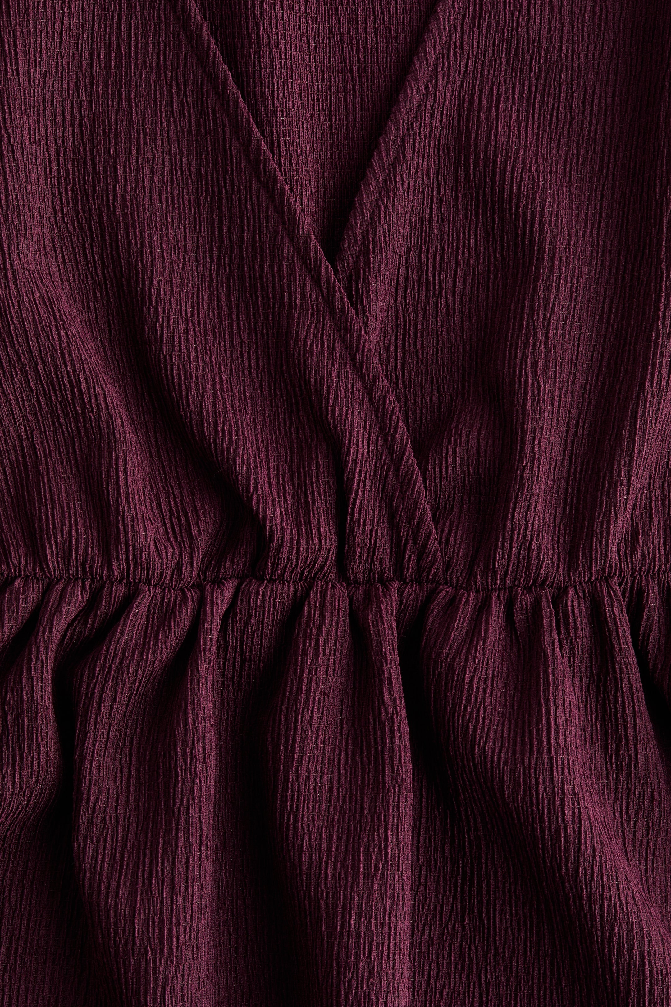 View larger image: Crinkled Jersey Top - Plum red - Ladies | H&M US 2