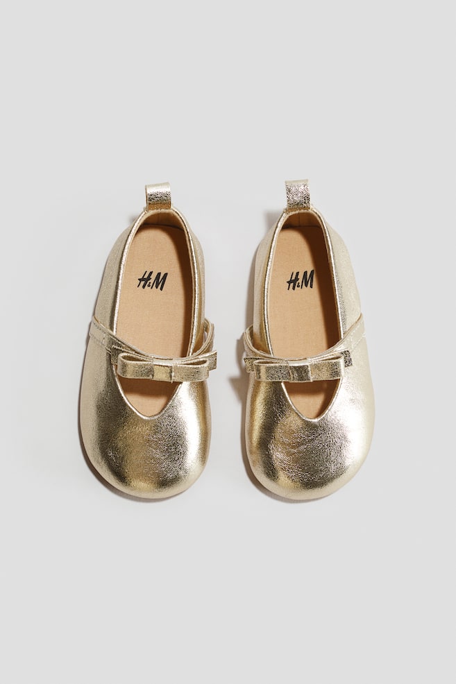 Ballet Flats - Gold-colored/Light dusty pink/Beige/leopard print - 1