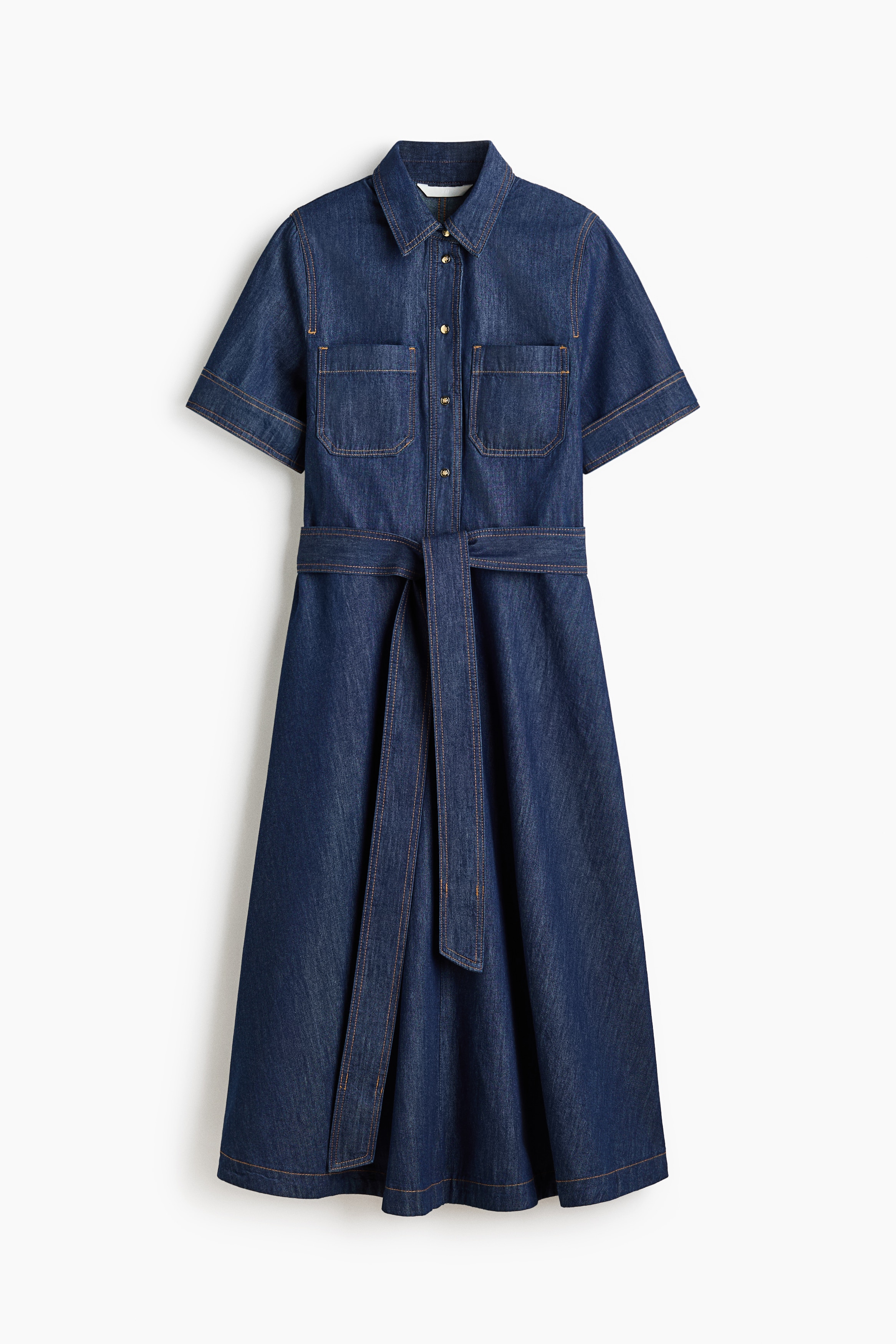 Denim shirt dress - Dark denim blue/Denim blue