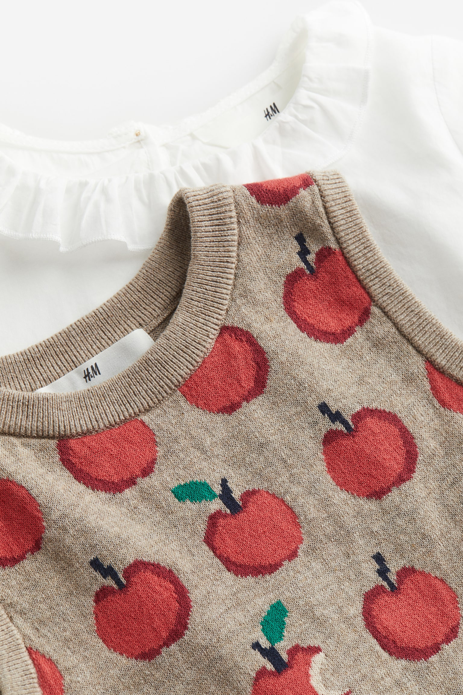 2-piece Set - Beige/Apples - 2