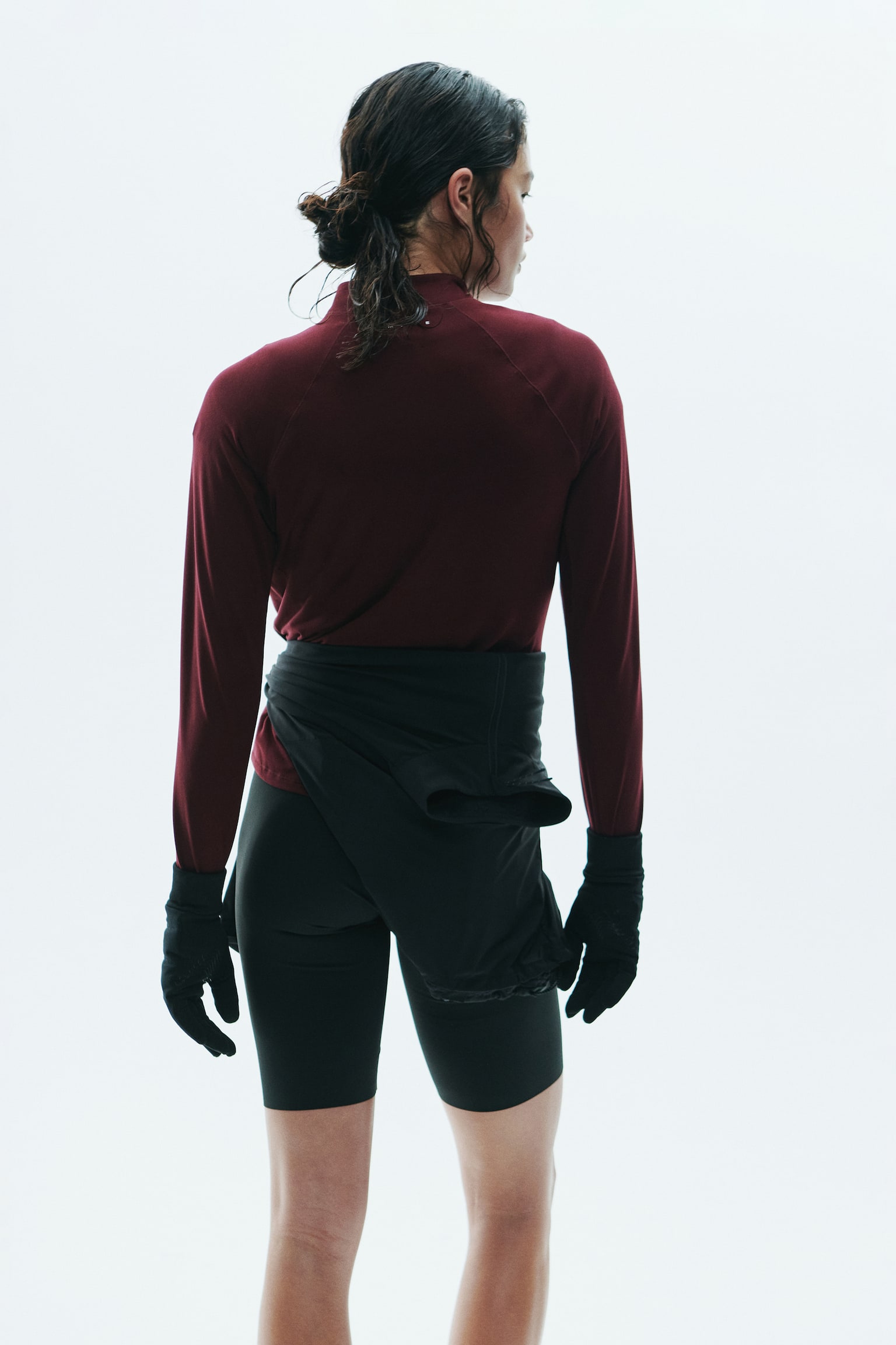 Женский топ H&M Running Top with DryMove™, цвет: Вишнёвый красный — фото 5