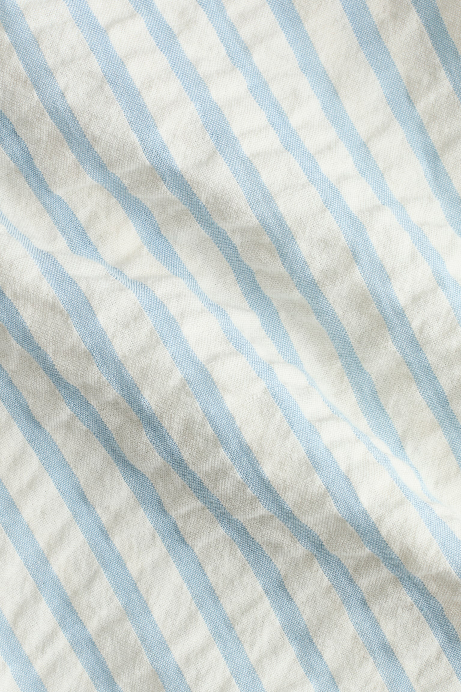 Komplet z bawełnianej kory 2-częściowy - Kremowy/Niebieskie paski - 2