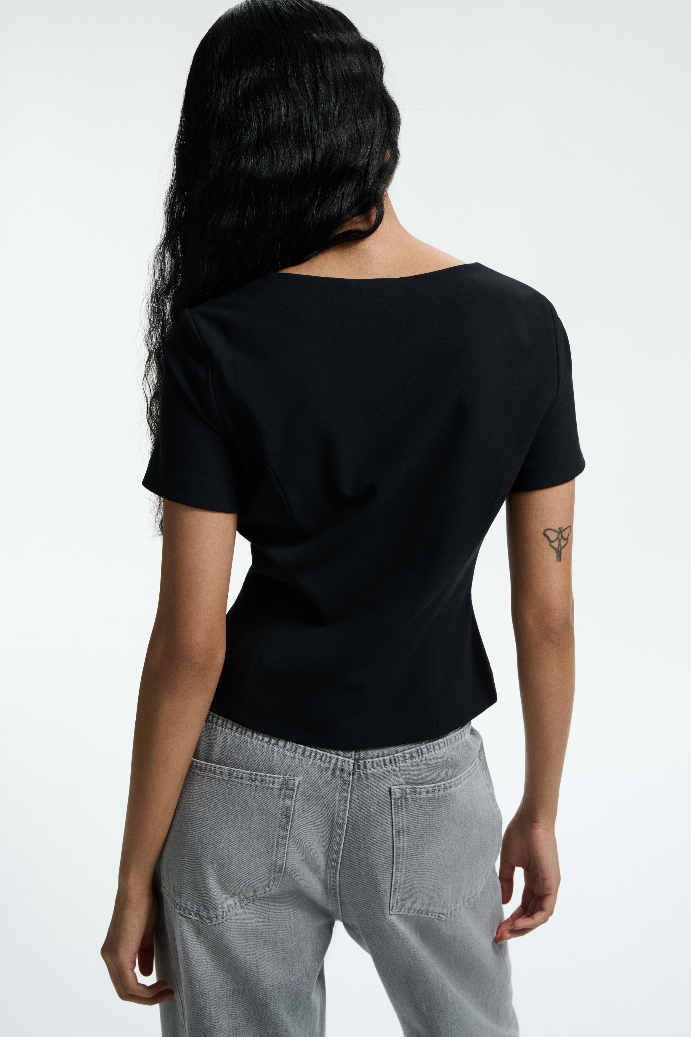 Button-front top