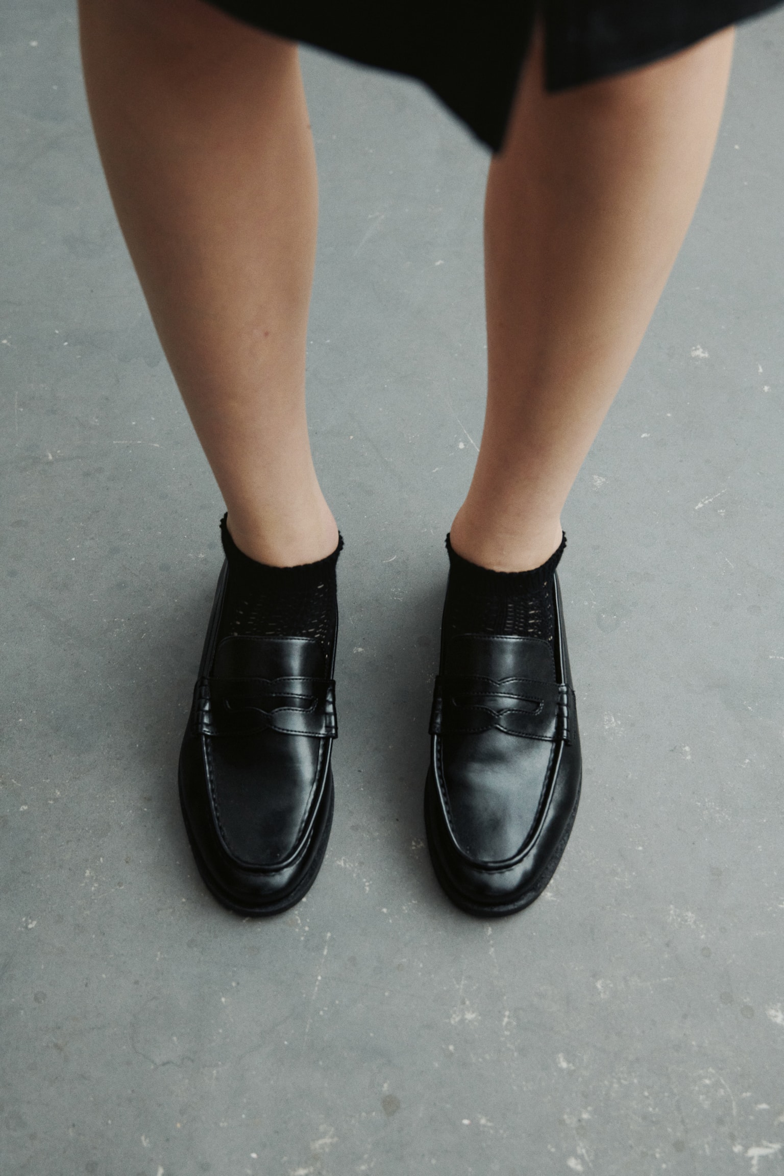 Loafers - Dark brown/Crocodile pattern/Black - 3