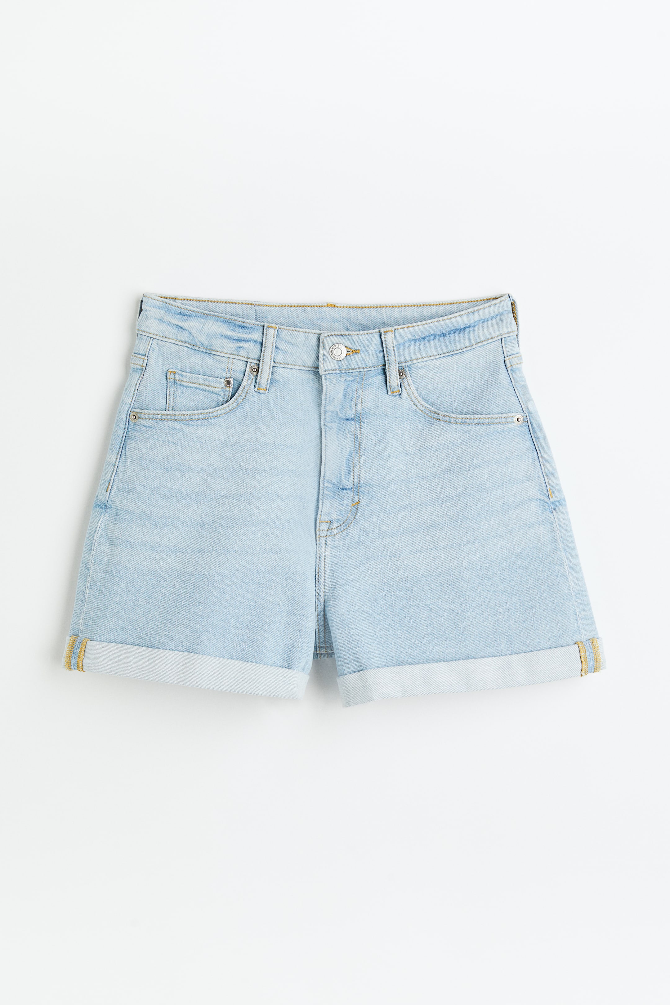 Mom Ultra High Denim Shorts - High waist - Short - Light denim blue ...