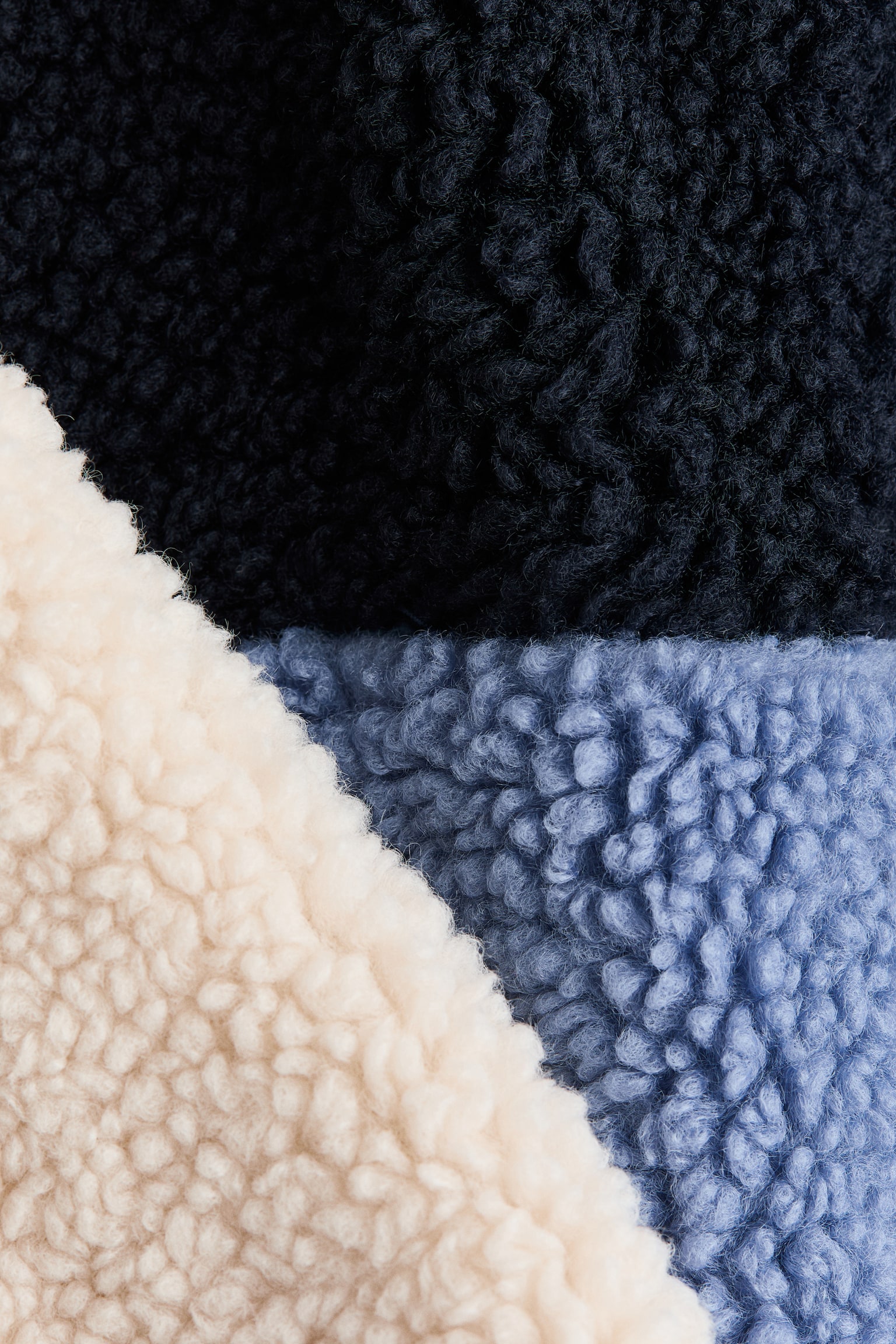 Giacca in pelliccia di pile - Blu/color block/Nero/marrone/Verde polvere/blu acciaio/Beige/crema - 2