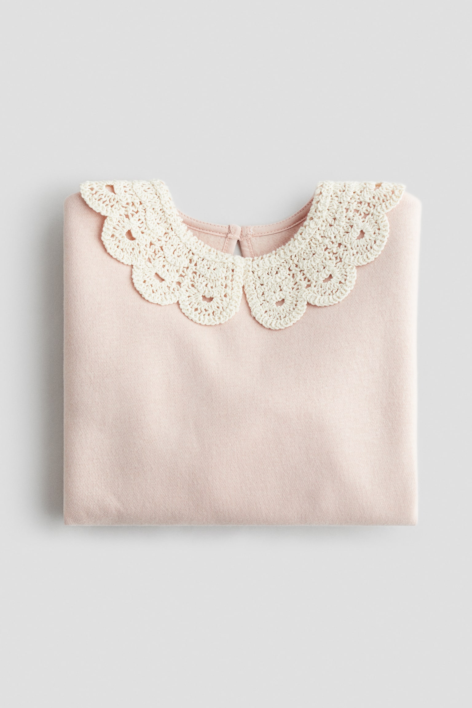 Collared sweatshirt - Light pink/Red/Brown/Floral - 2