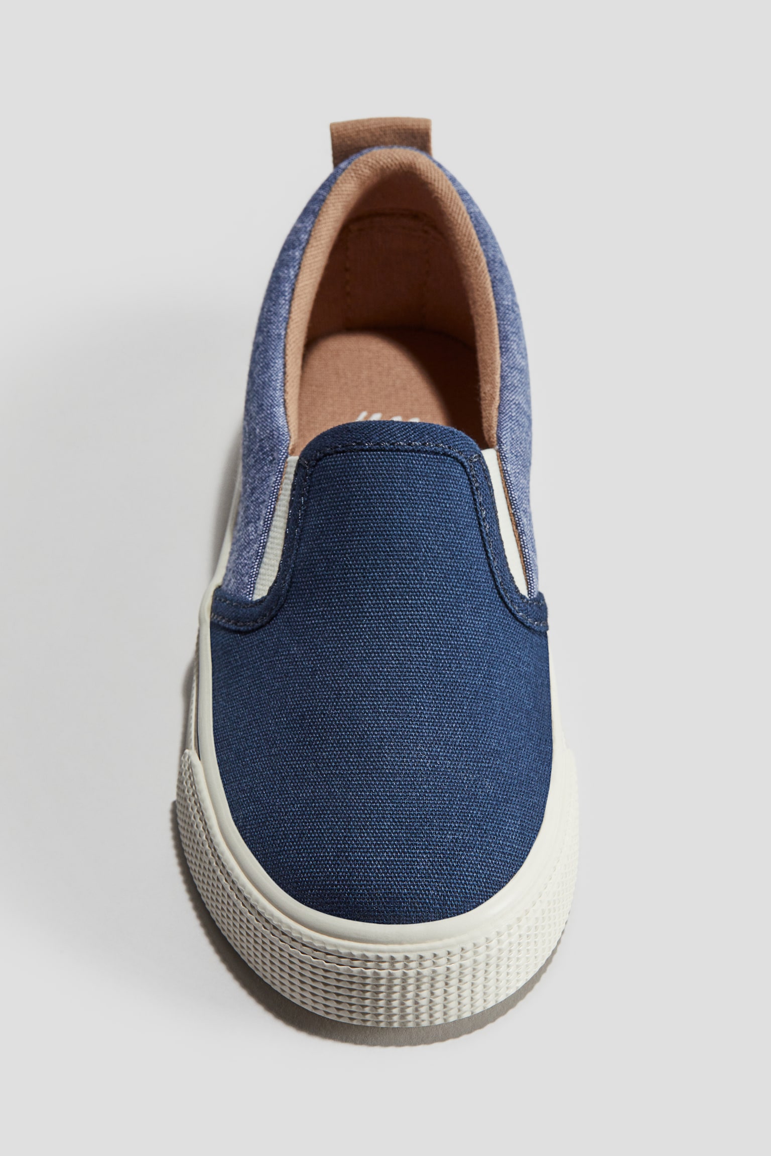 Cotton Canvas Slip On Sneakers - Navy blue - 2