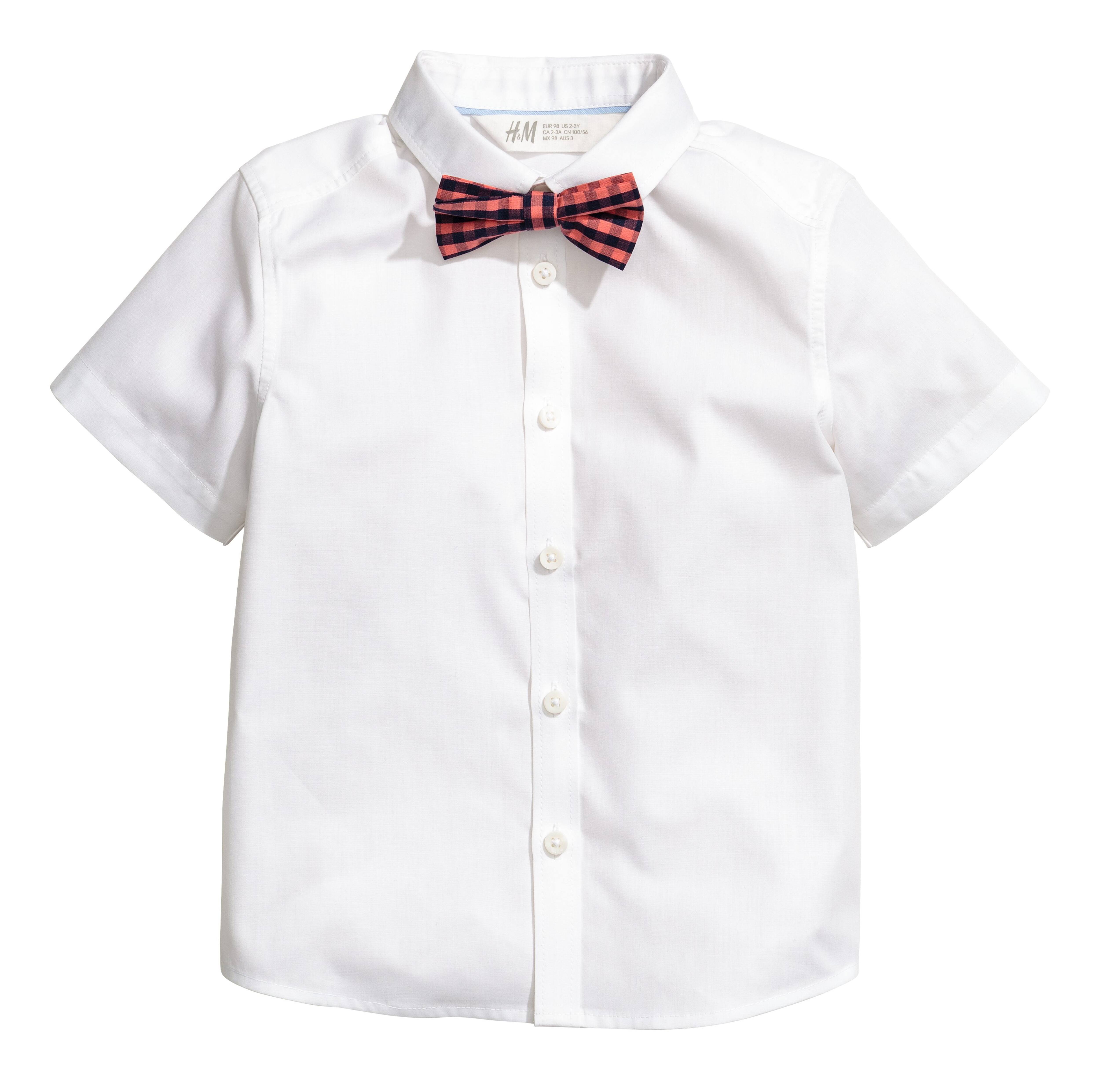 Short sleeve dress shirt with bow tie deals