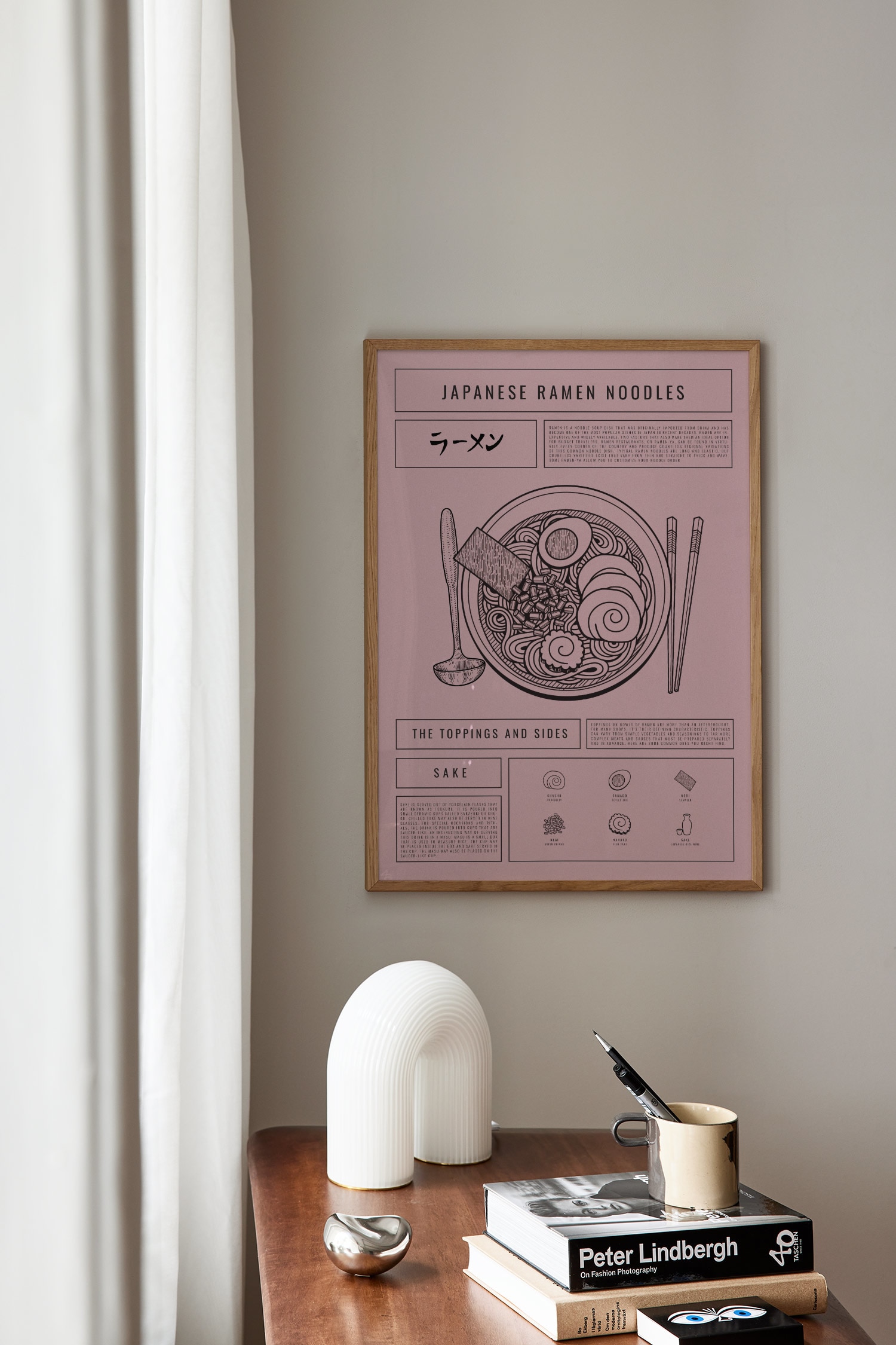 Ramen Noodle Poster - Rose