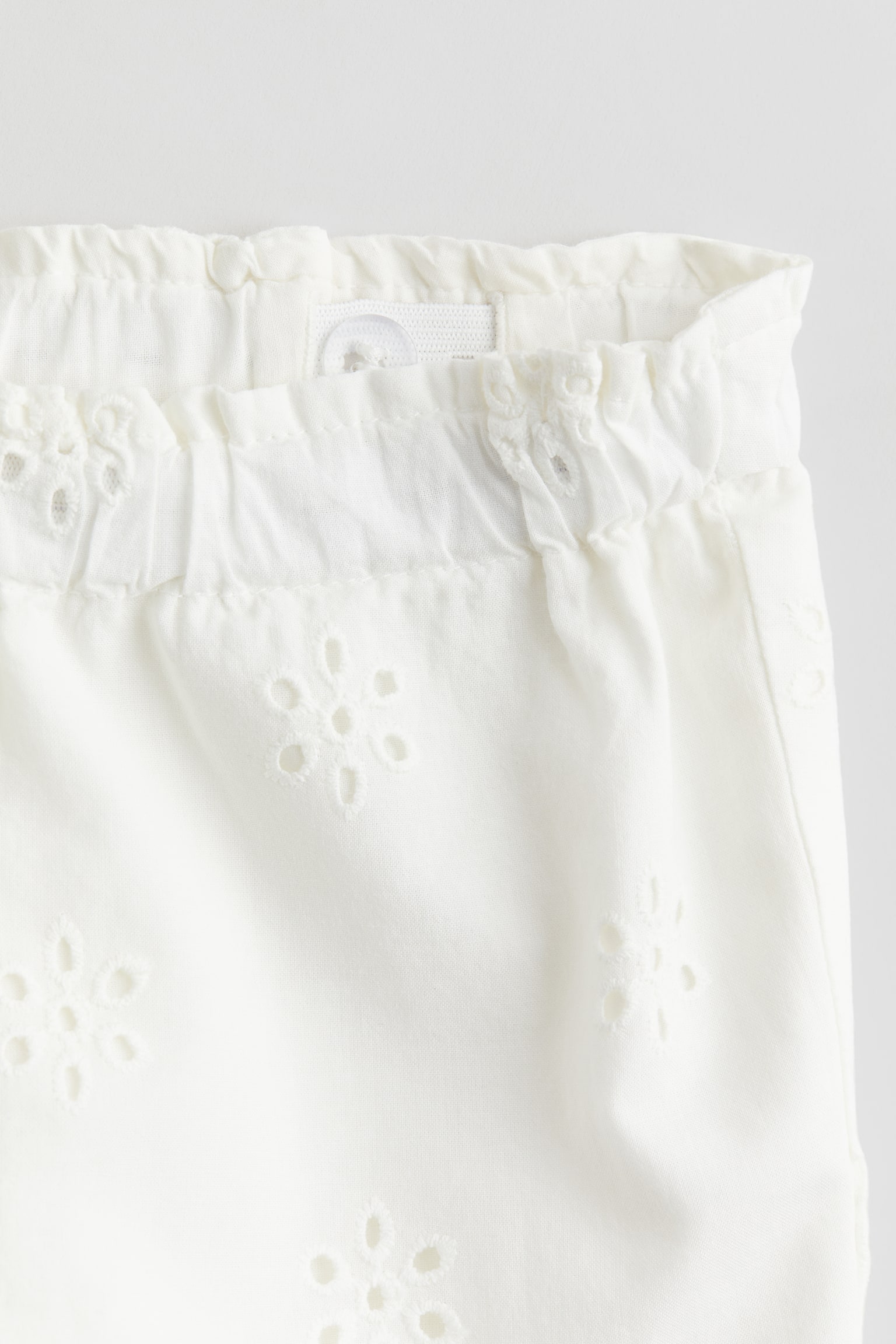 2-piece Broderie Anglaise Cotton Set - White - 2