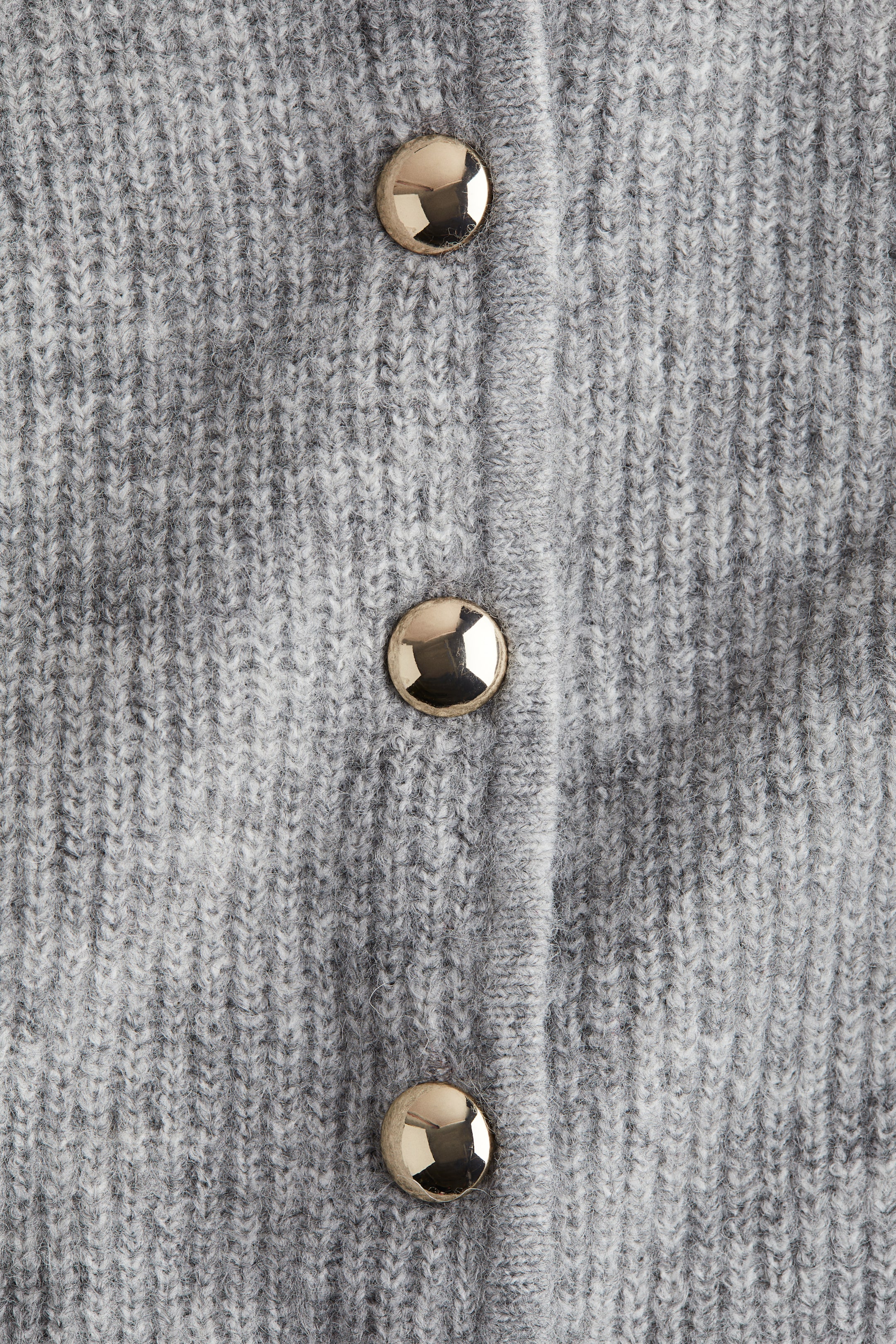 Ver imagen más grande: Cárdigan en punto de canalé con peplum - Light grey marl - MUJER | H&M ES 5