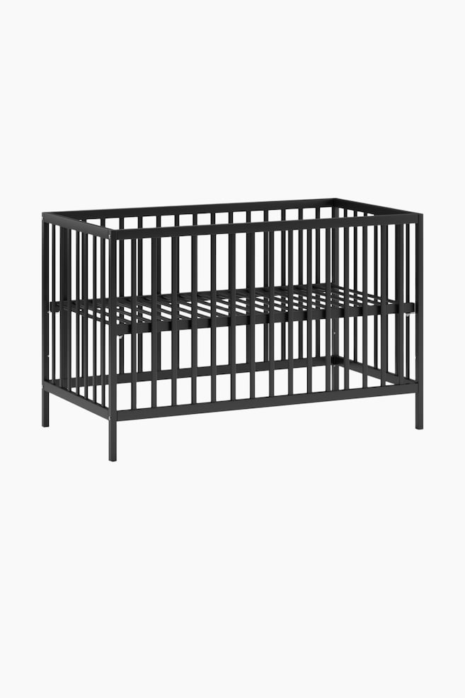 Lit Bébé - Hetre - Noir/Blanc - 1