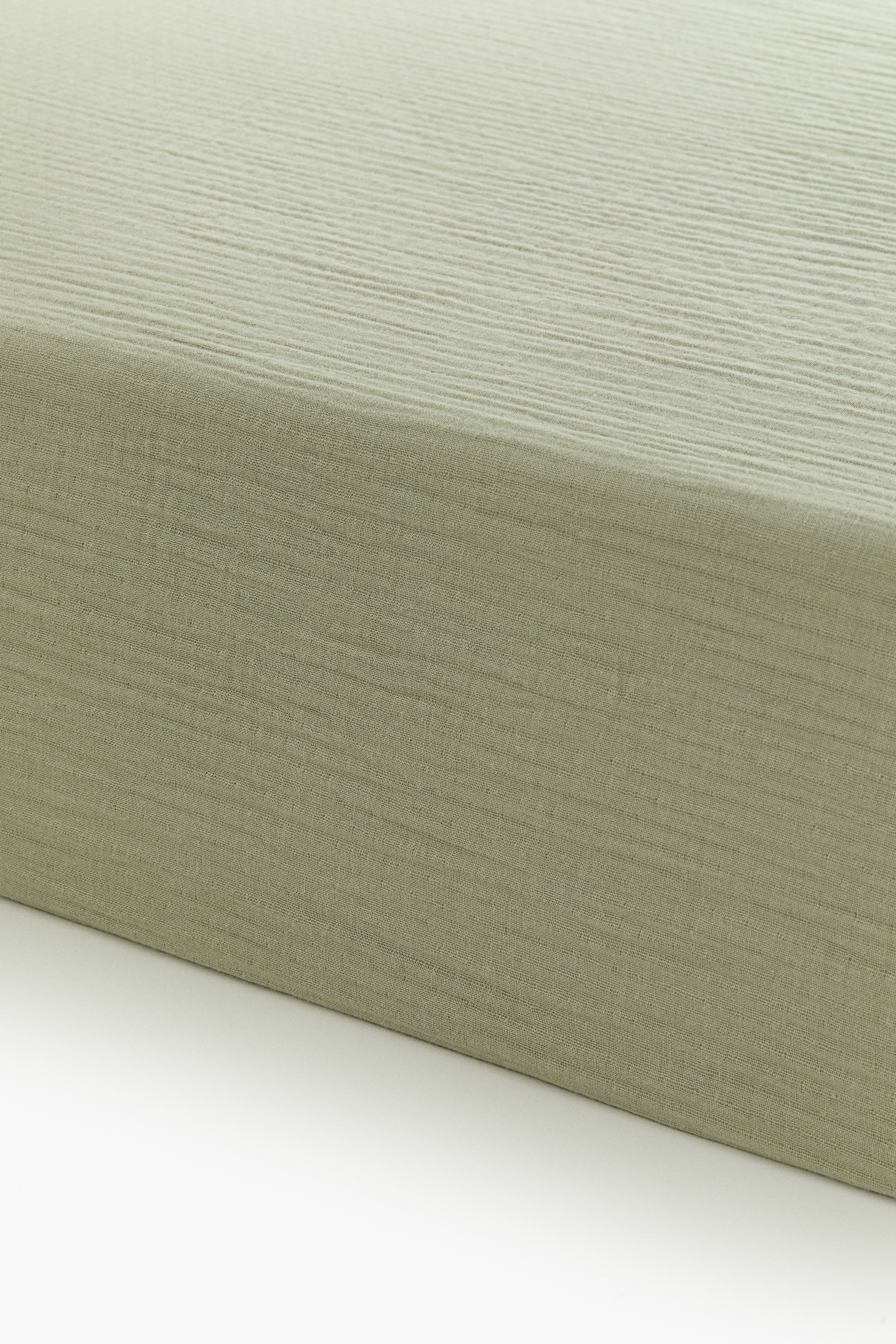 H & M - ベビーベッド用モスリンフィットシーツ - グリーン