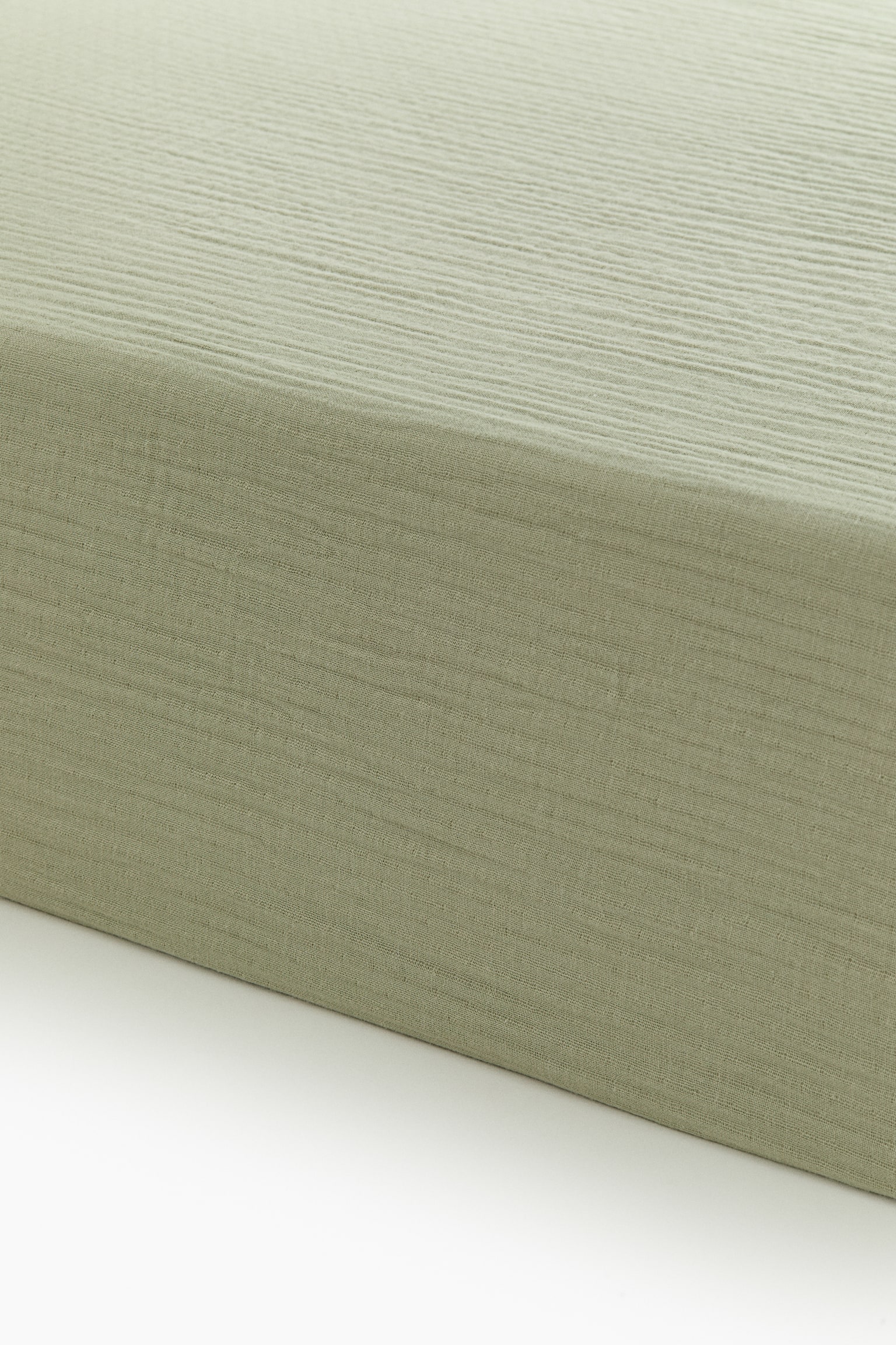 Muslin cot fitted sheet - Sage green/Dusty pink/White/Light beige/Dark green/Dusty pink - 1