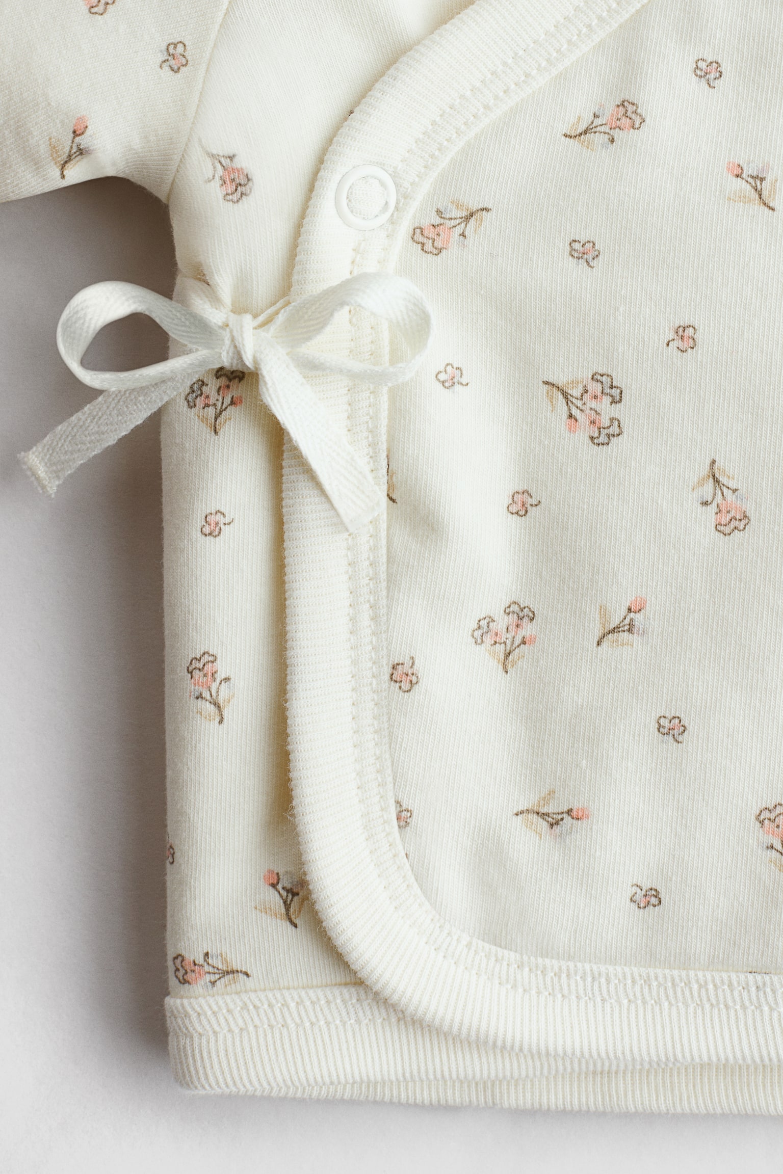 Top acolchado cruzado - Crema/Floreado - 2