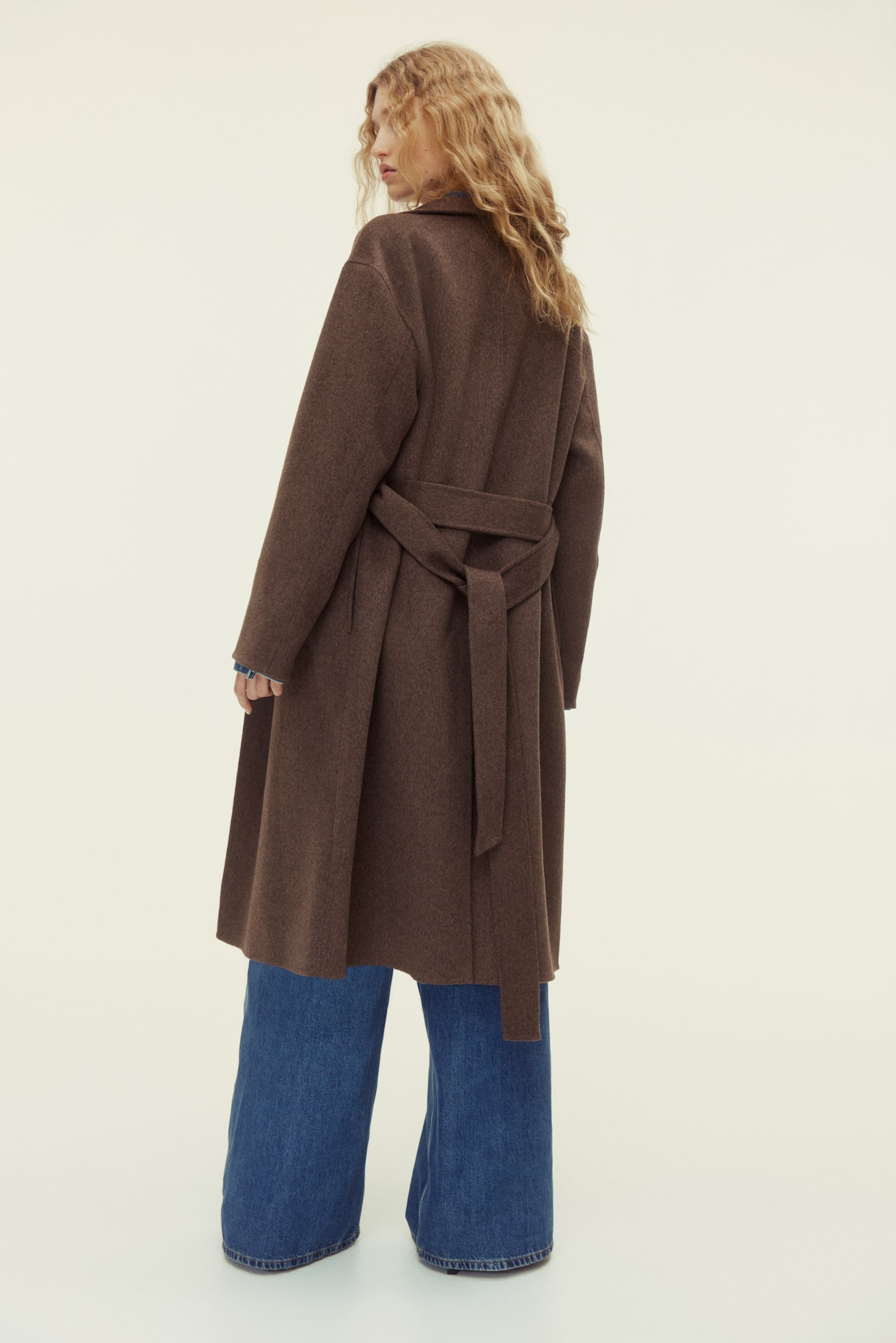 Handmade wool-blend coat - Brown - 3