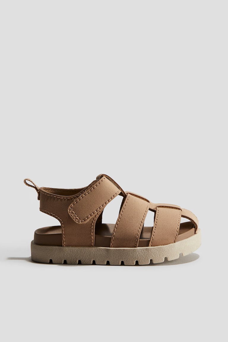 Boys Footwear Brown Leather Ankle Strap Sandals Mister Duchini