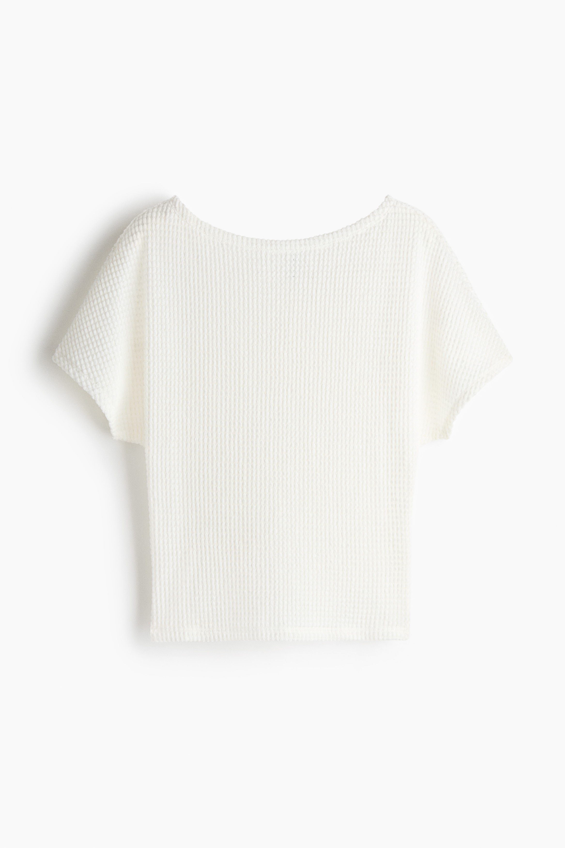 Batwing-Sleeved Jersey Top - White/Dark olive green/Black