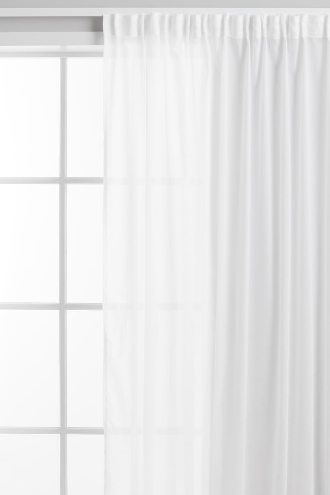 1-pack wide curtain length - Biały - 1